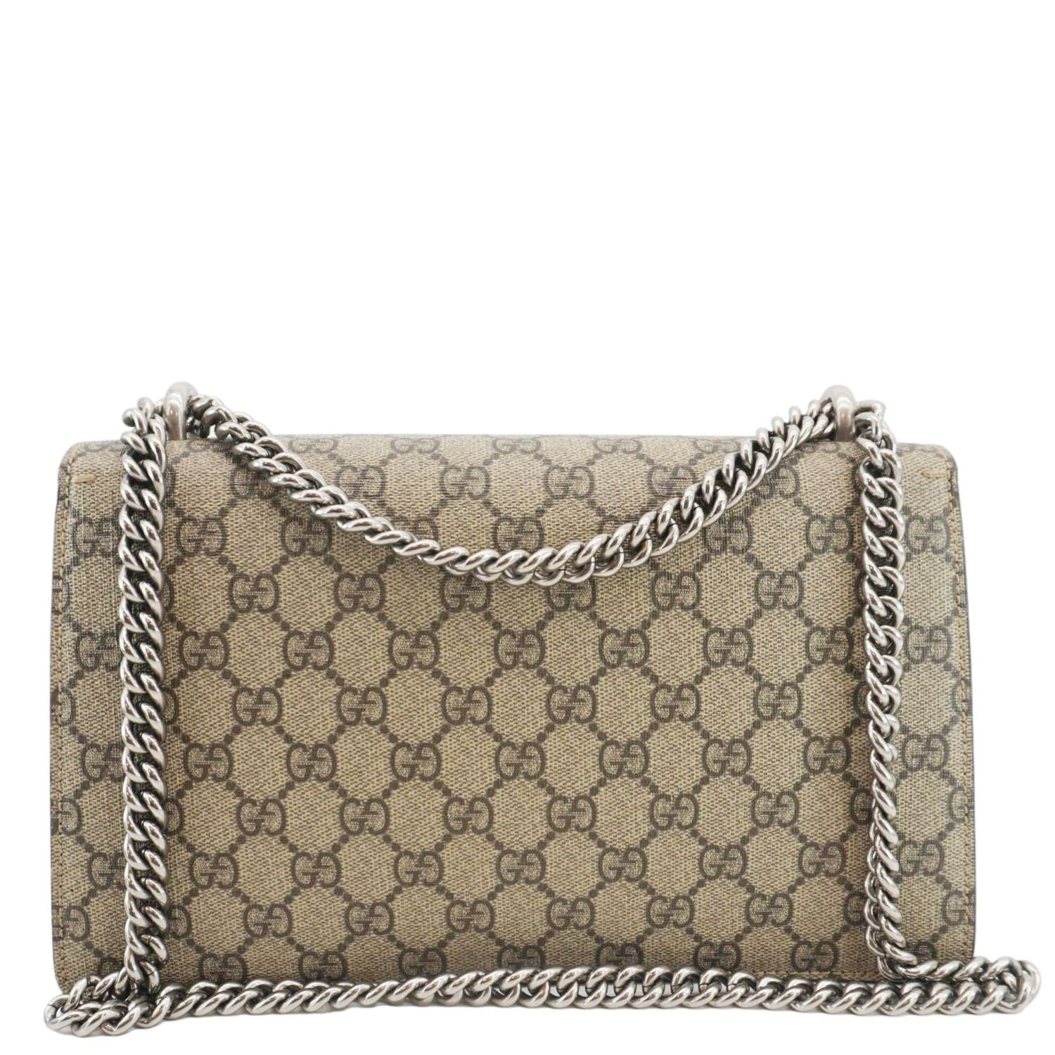 Gucci Dionysus Supreme Shoulder Bag Canvas Beige Small 400252