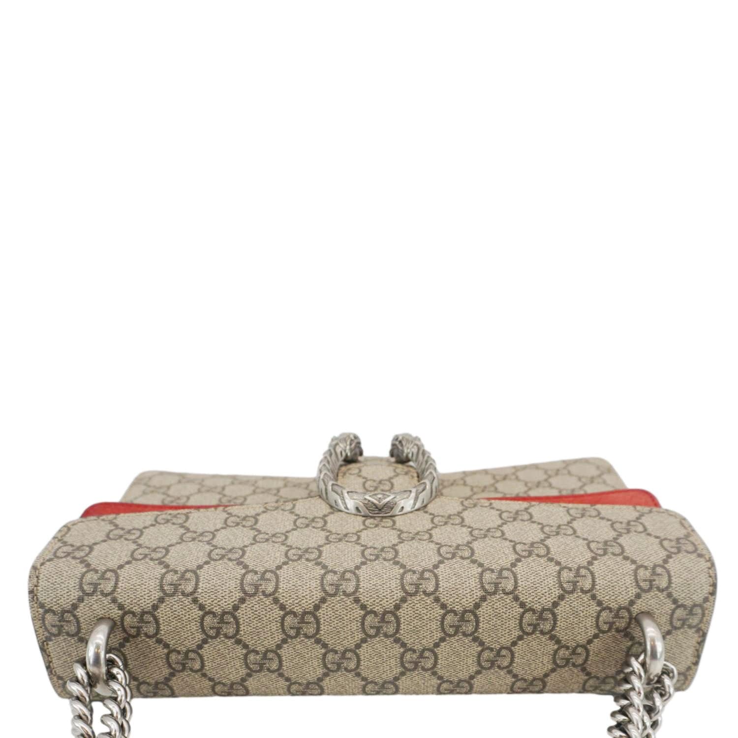 Gucci Dionysus Supreme Shoulder Bag Canvas Beige Small 400252