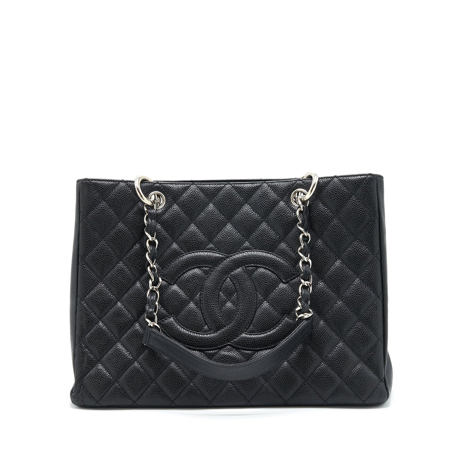 Chanel Grand Shopping GST Caviar SHW Black Tote Bag Shw 2