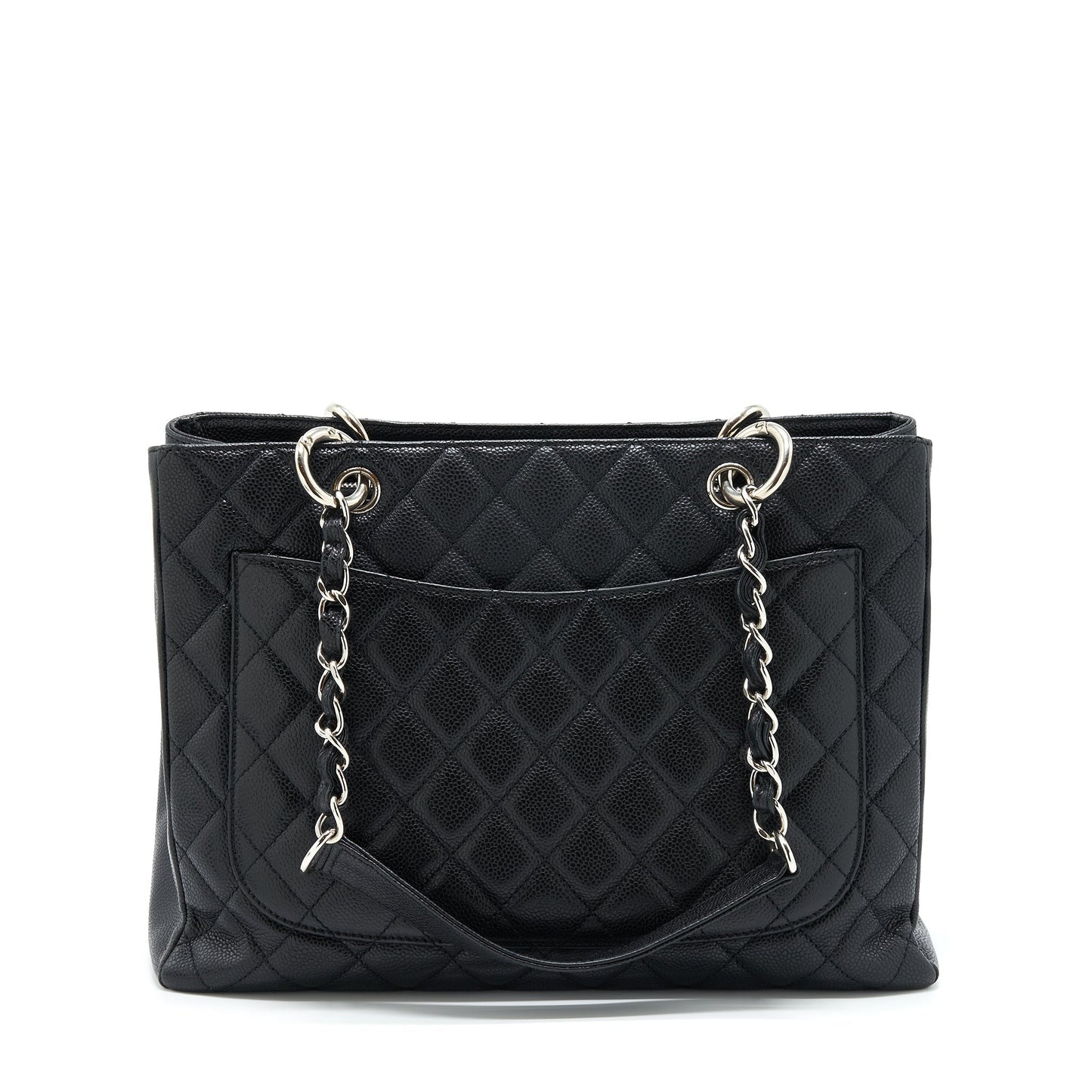 Chanel Grand Shopping GST Caviar SHW Black Tote Bag Shw 2