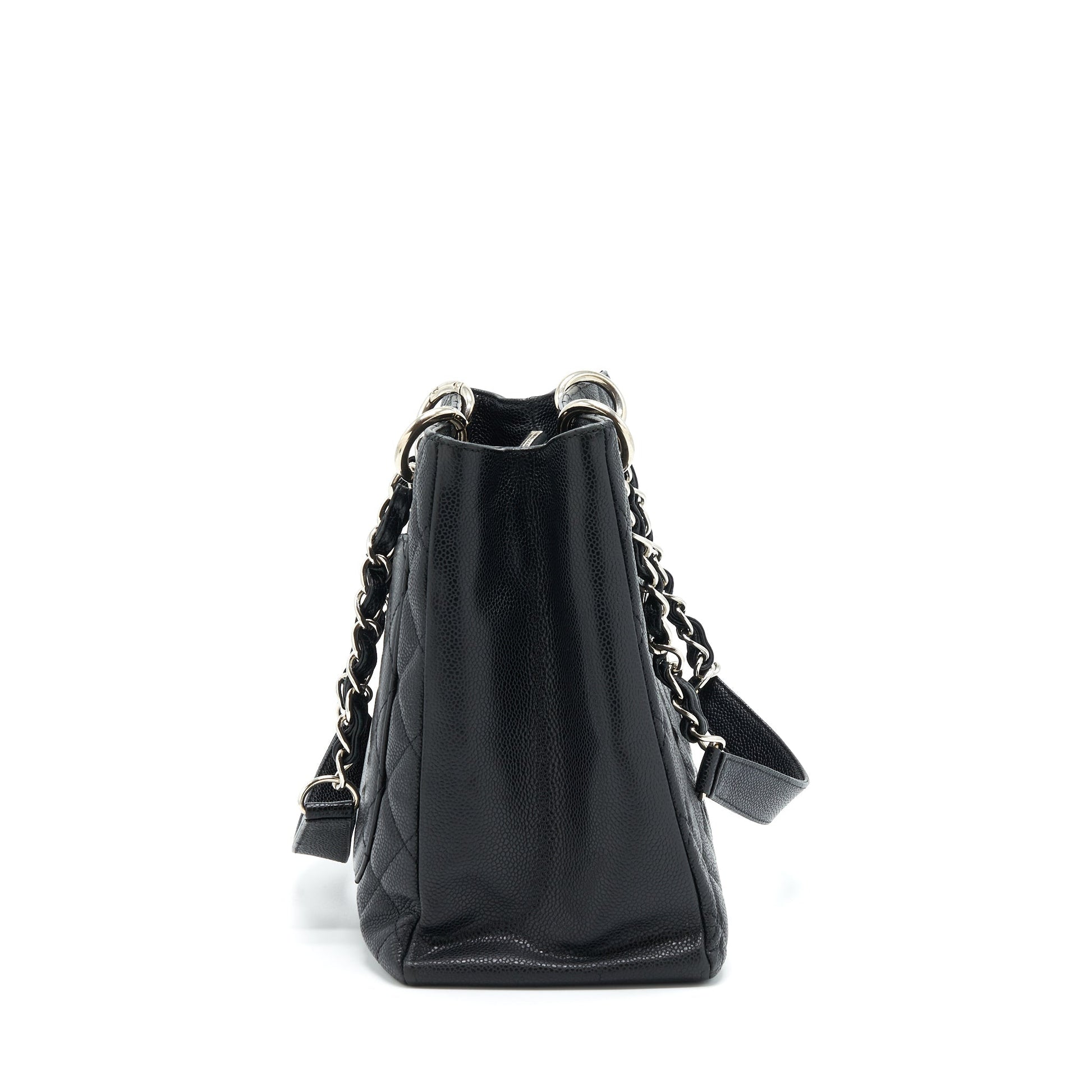 Chanel Grand Shopping GST Caviar SHW Black Tote Bag Shw 2