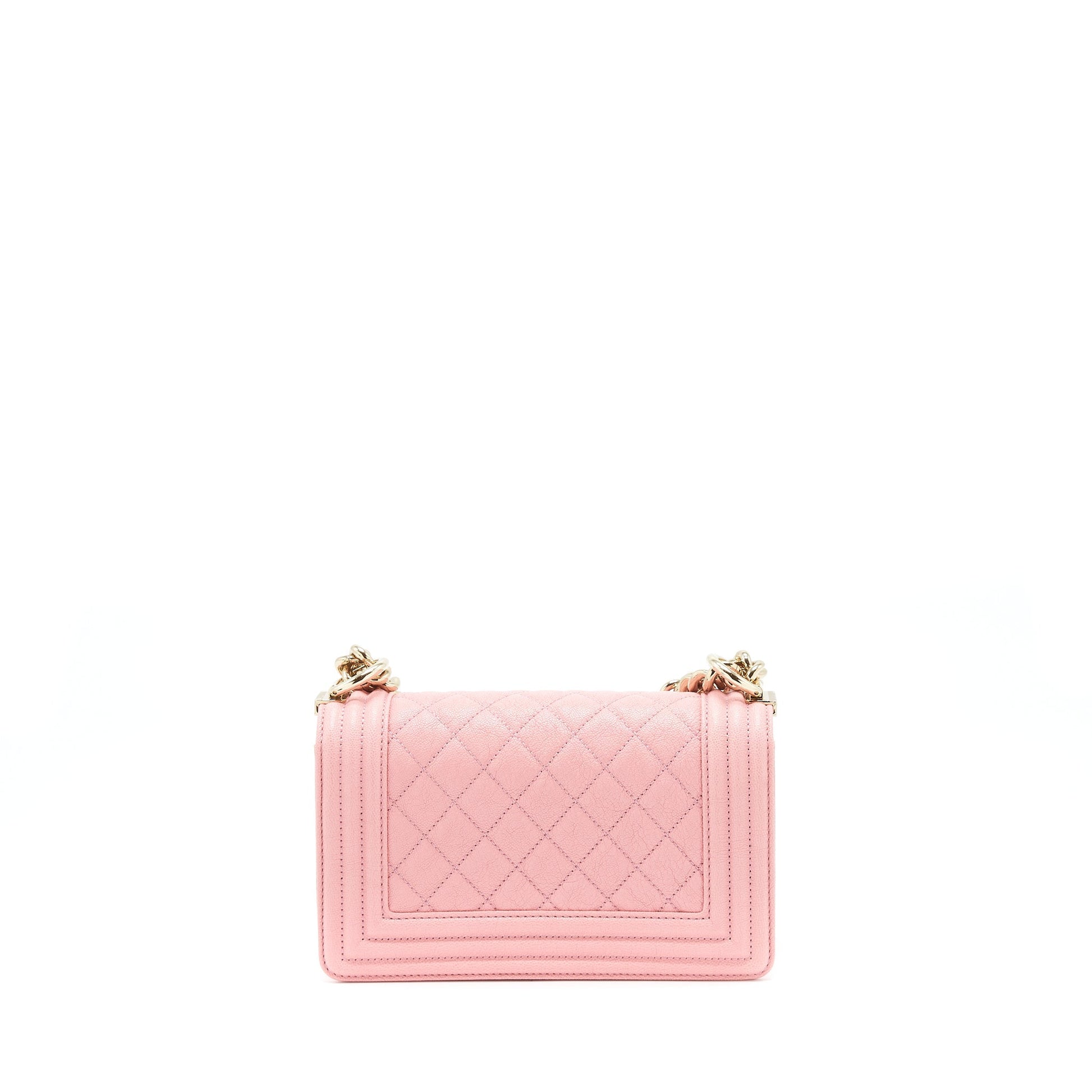 Chanel Boy Caviar Light LGHW Pink Small Handbag