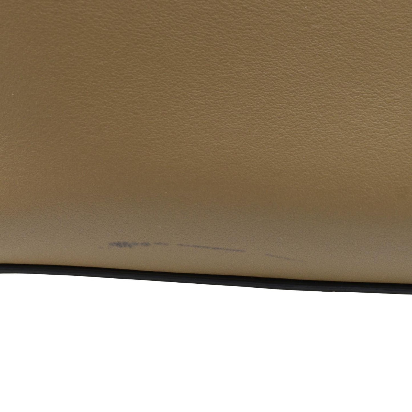 Fendi Dotcom Flower Embellished Shoulder Bag Leather Tan
