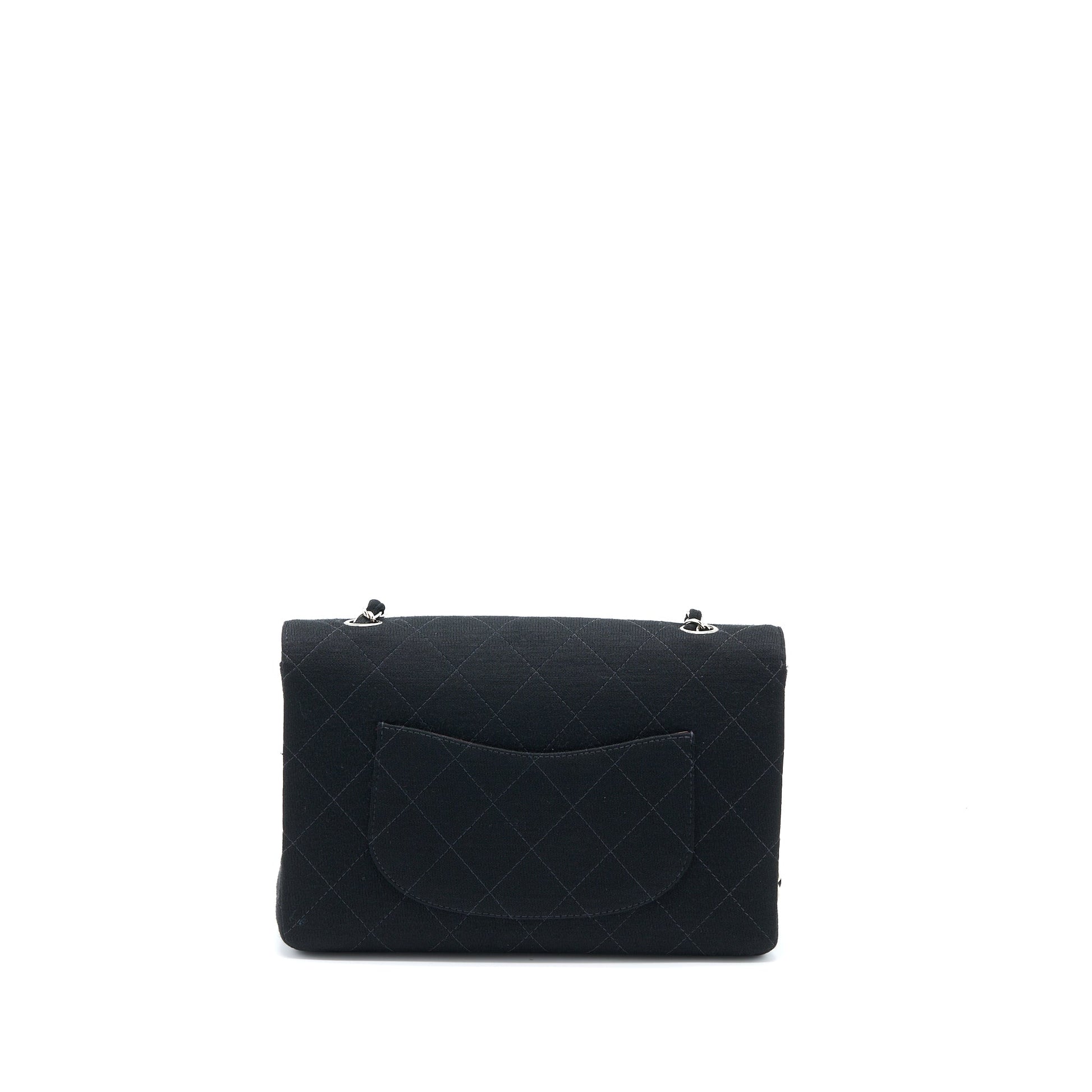Chanel Single Flap Fabric SHW Black Shoulder Bag