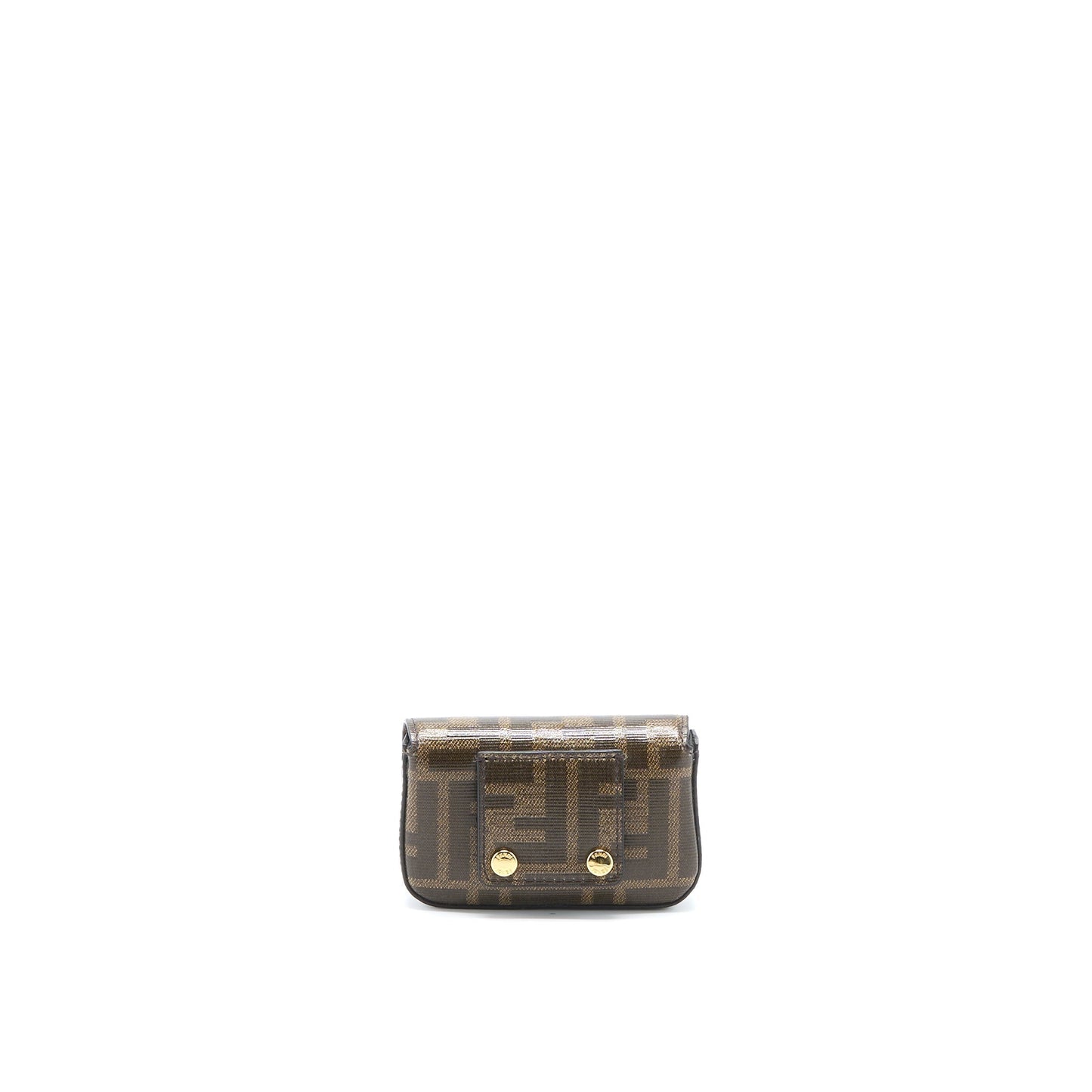 Fendi Baguette Belt Purse Jacquard Leather Canvas Mini