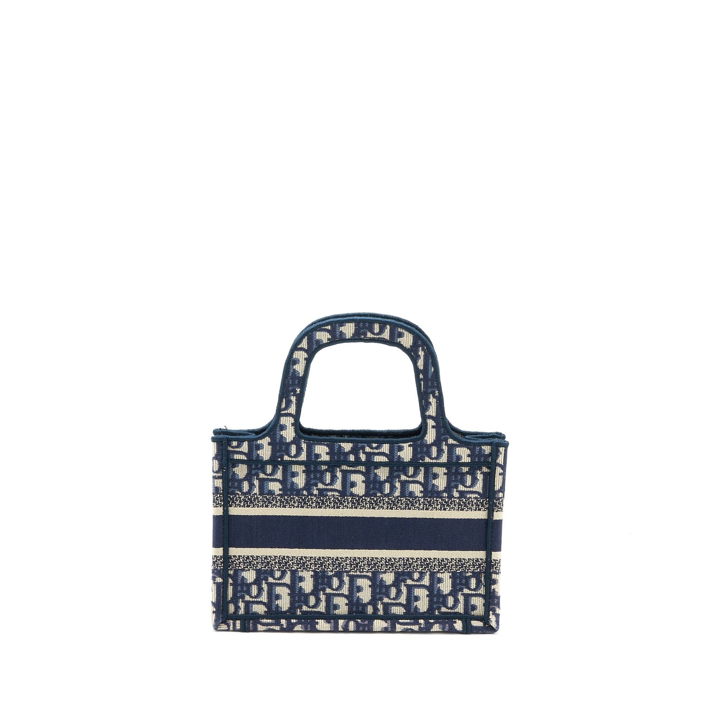 Dior Book Tote Oblique Embroidery Handbag Blue Mini Tote Bag