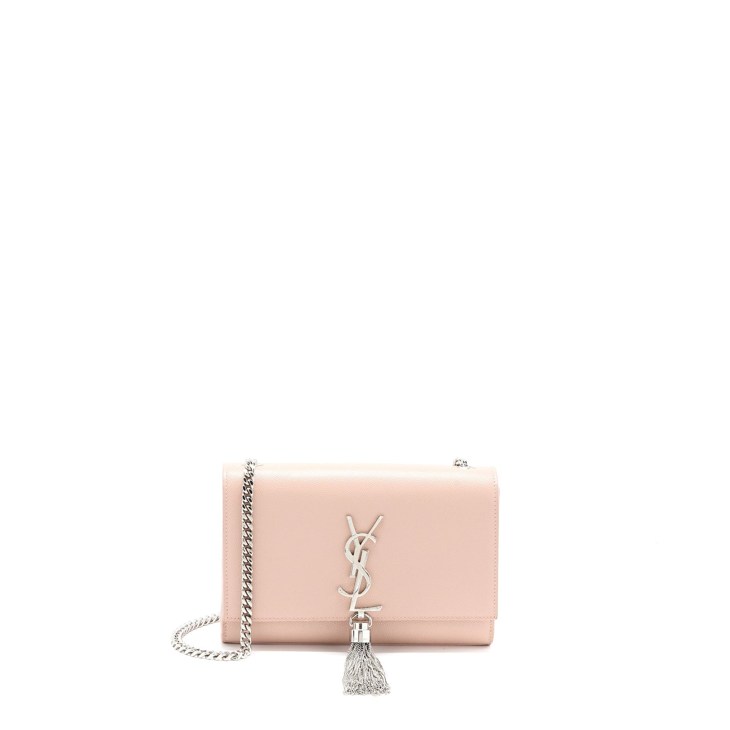 YSL Saint Laurent Saint Laurent Kate Tassel Grained Calfskin Travel Pink Travel Bag