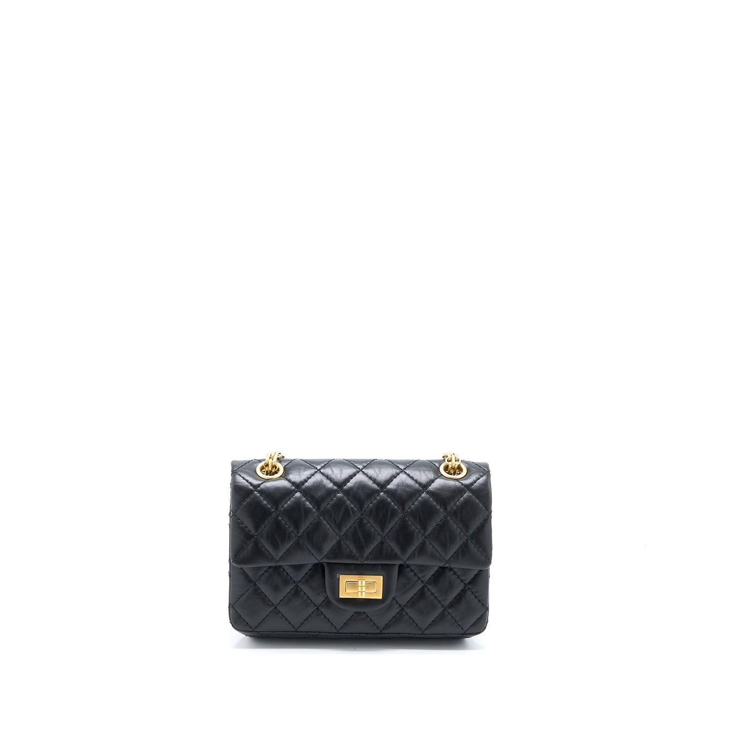 Chanel 2.55 Reissue Flap Aged Calfskin Brushed Black Shoulder Bag Microchip 5