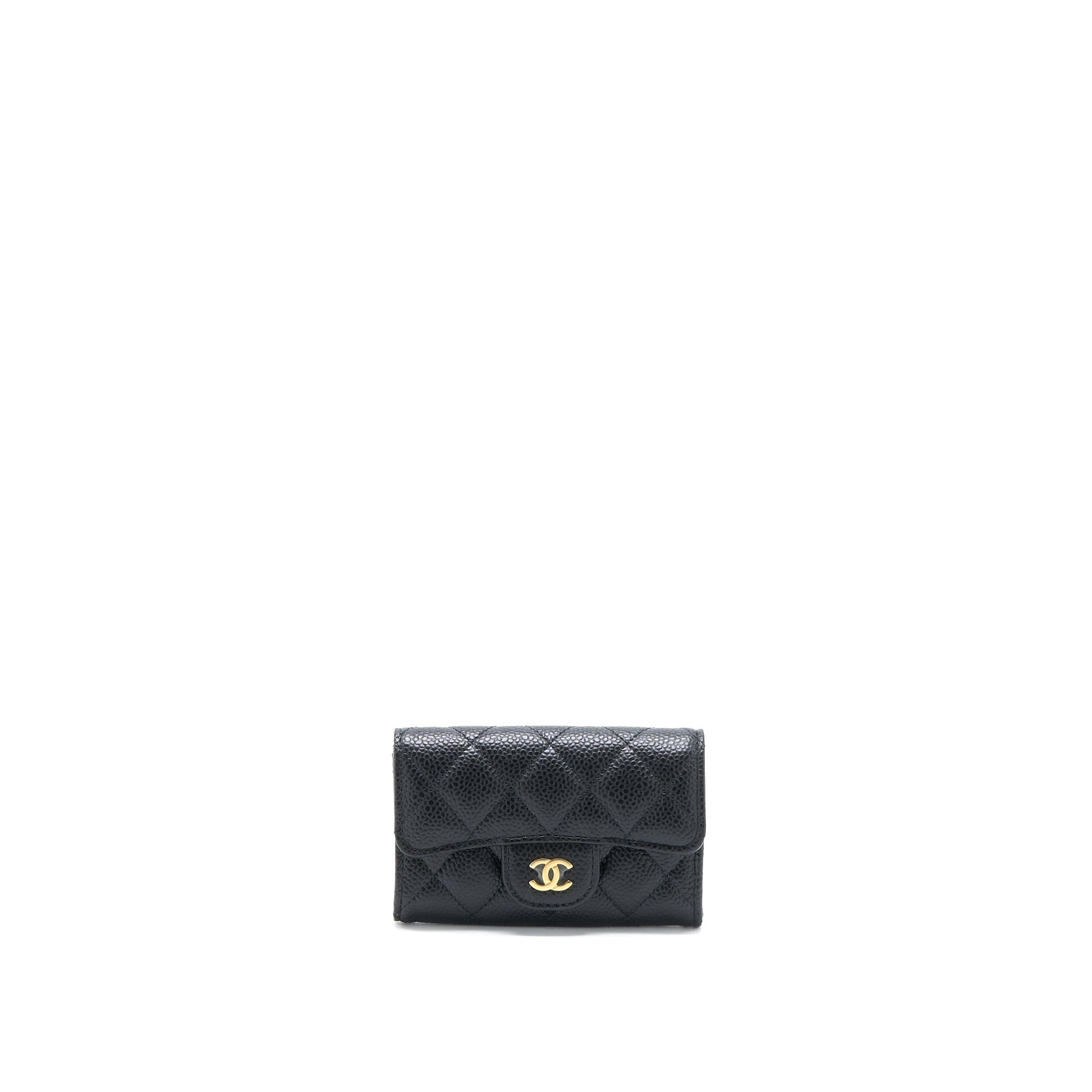 Chanel Classic Flap Cardholder Caviar GHW Black Wallet Case Ghw 1