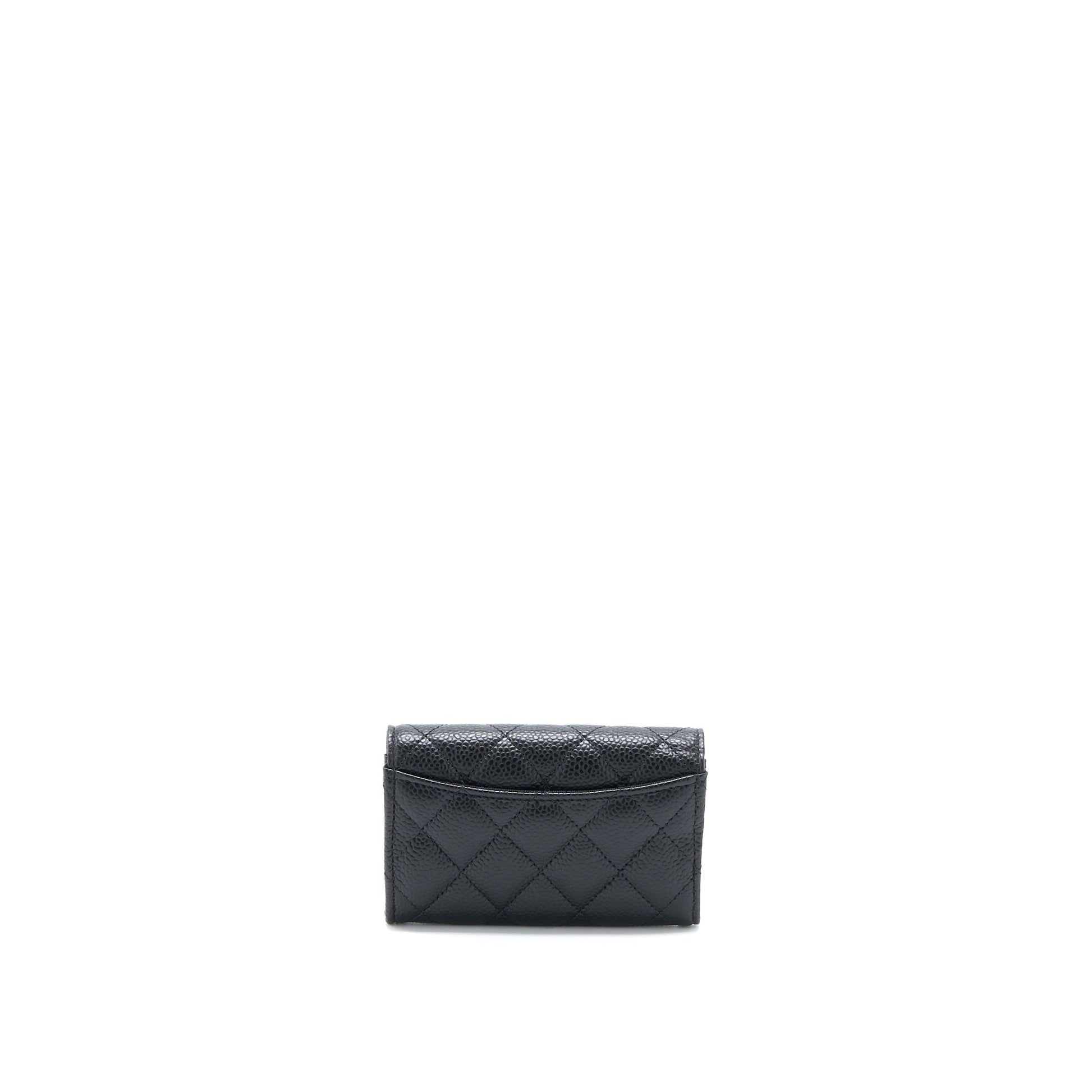Chanel Classic Flap Cardholder Caviar GHW Black Wallet Case Ghw 1