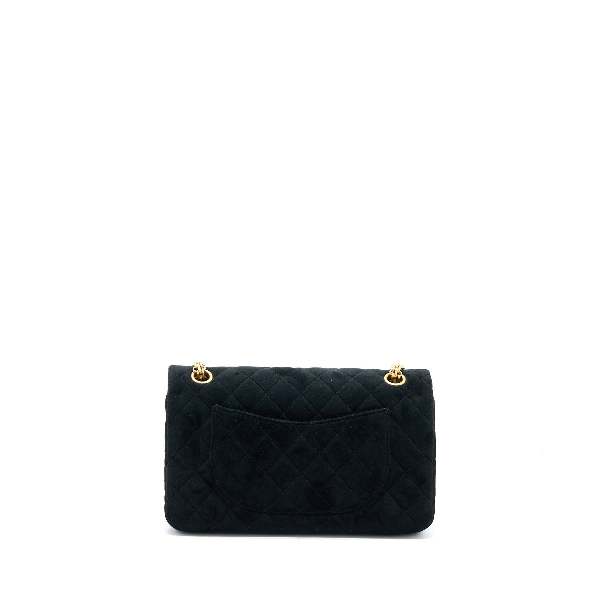 Chanel 2.55 Reissue Flap Velvet GHW Black Small Shoulder Bag