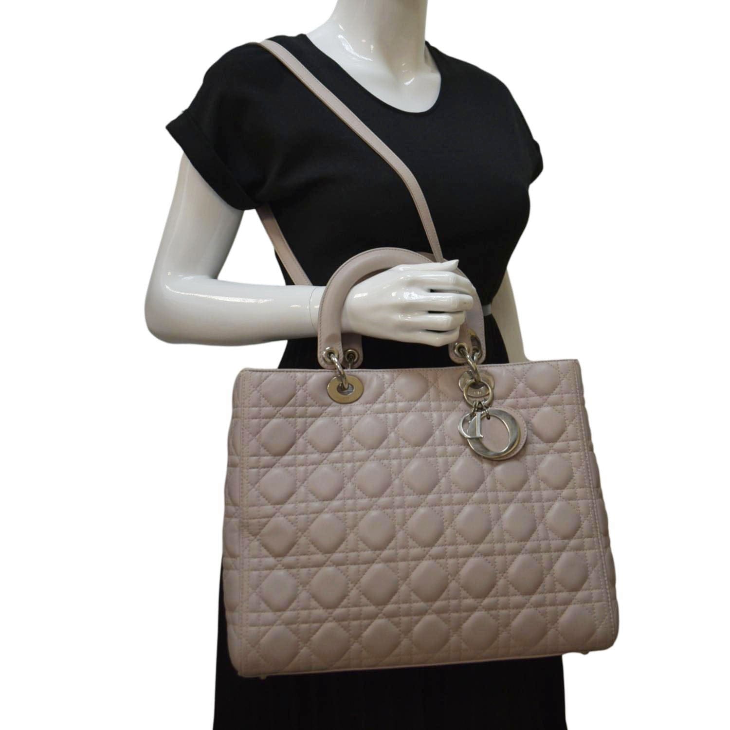 Dior Lady Large Shoulder Bag Leather Quilted