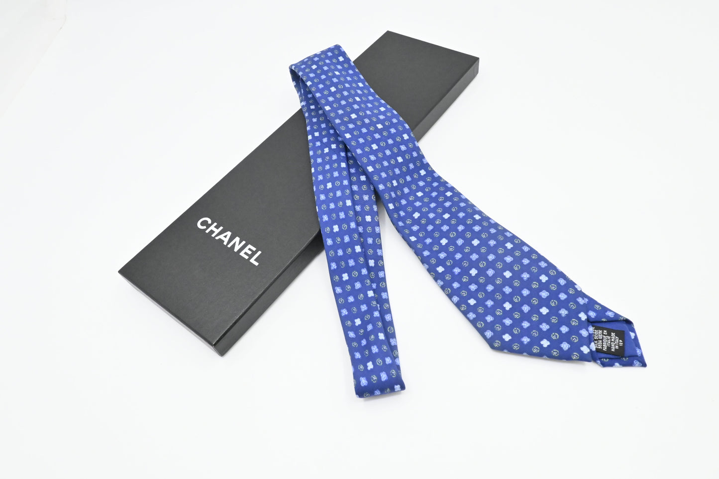 Chanel Tie Silk Blue Handbag