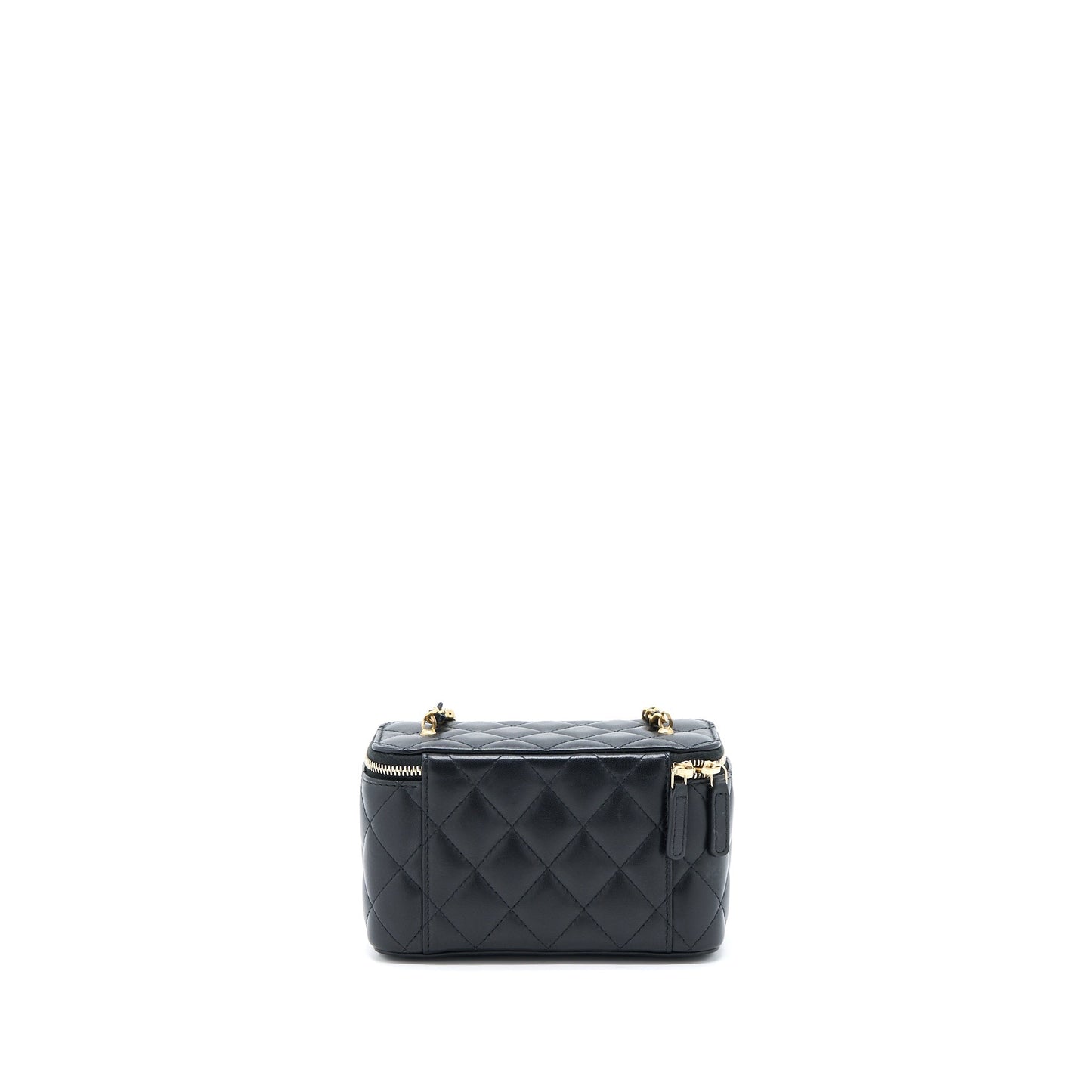 Chanel Pear Crush Long Vanity Lambskin GHW Black Handbag