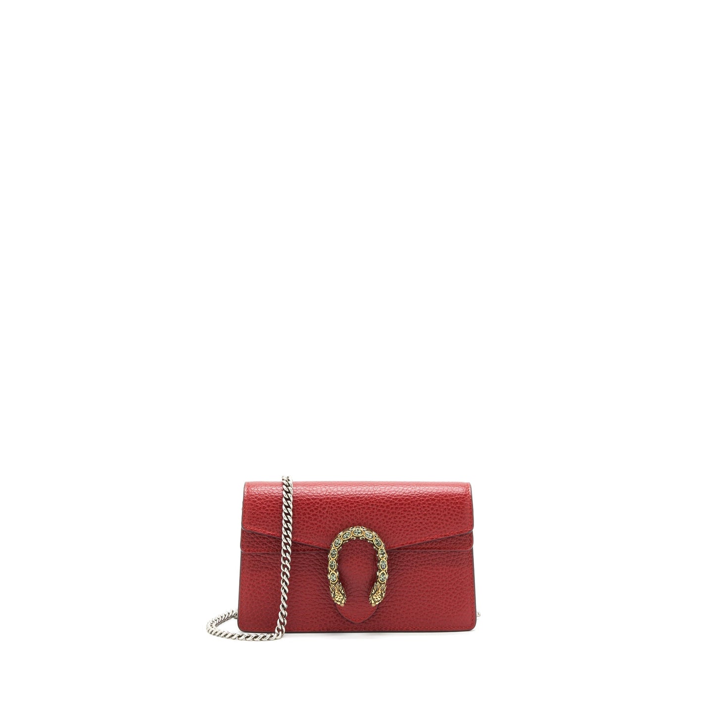 Gucci Dionysus Super Bag In Leather Red Travel Bag