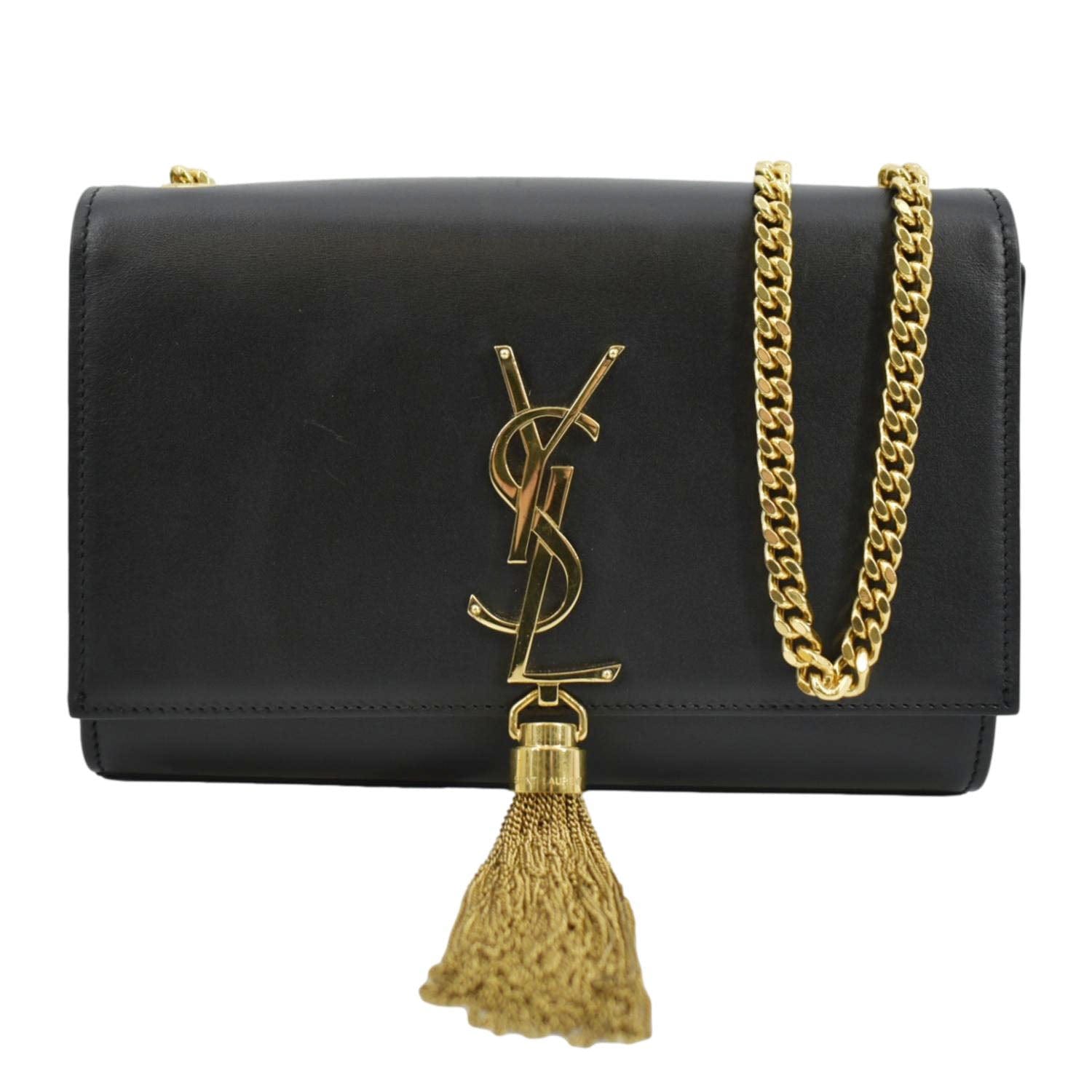 YSL Saint Laurent Saint Kate Tassel Crossbody Bag Leather Black