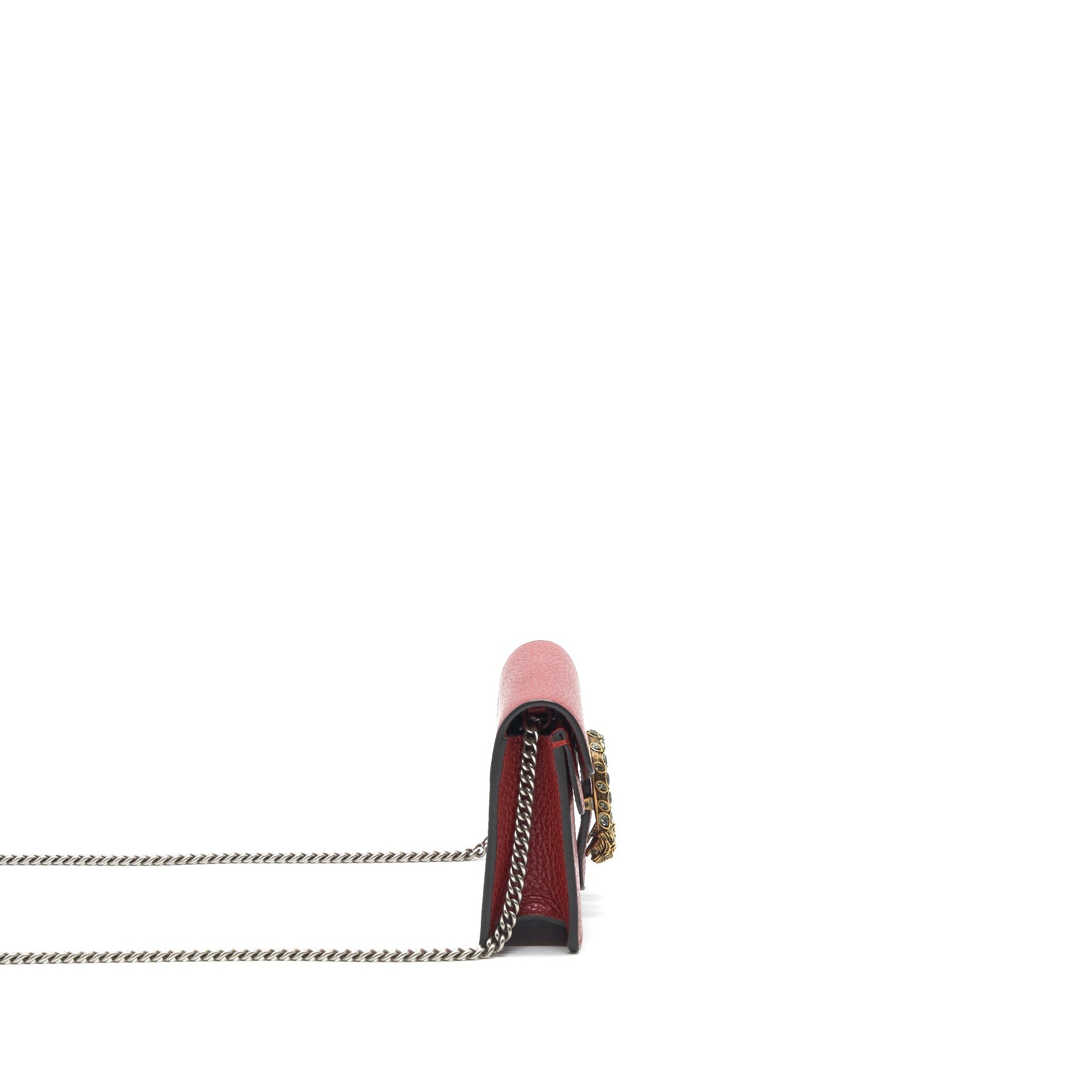 Gucci Dionysus Super Bag In Leather Red Travel Bag