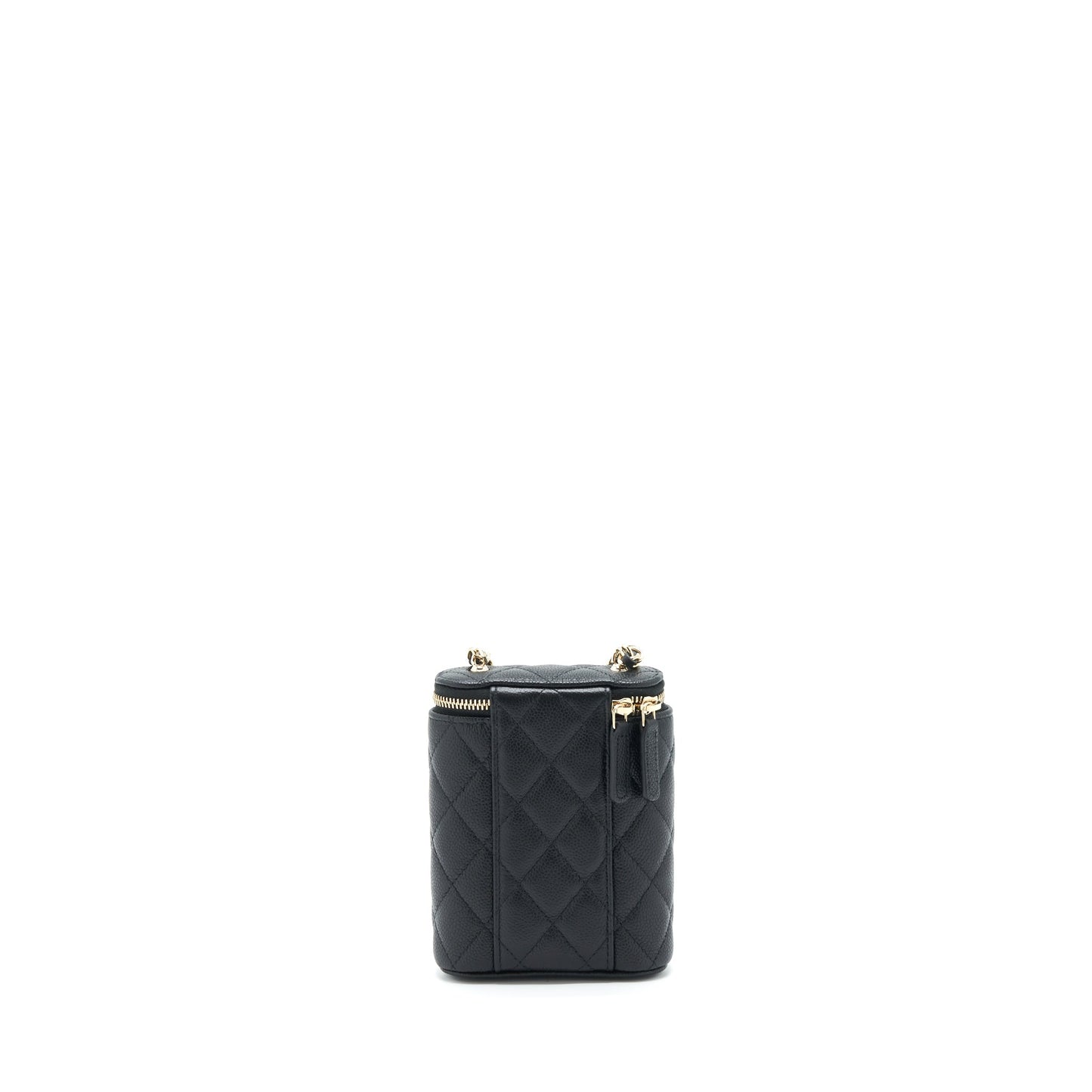 Chanel 22P Vertical Vanity CC Logo Caviar Black Mini Bag Lghw 1