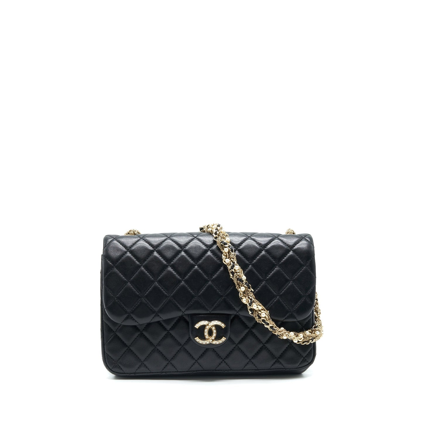 Chanel Quilted CC Pearl Logo Flap Shoulder Bag