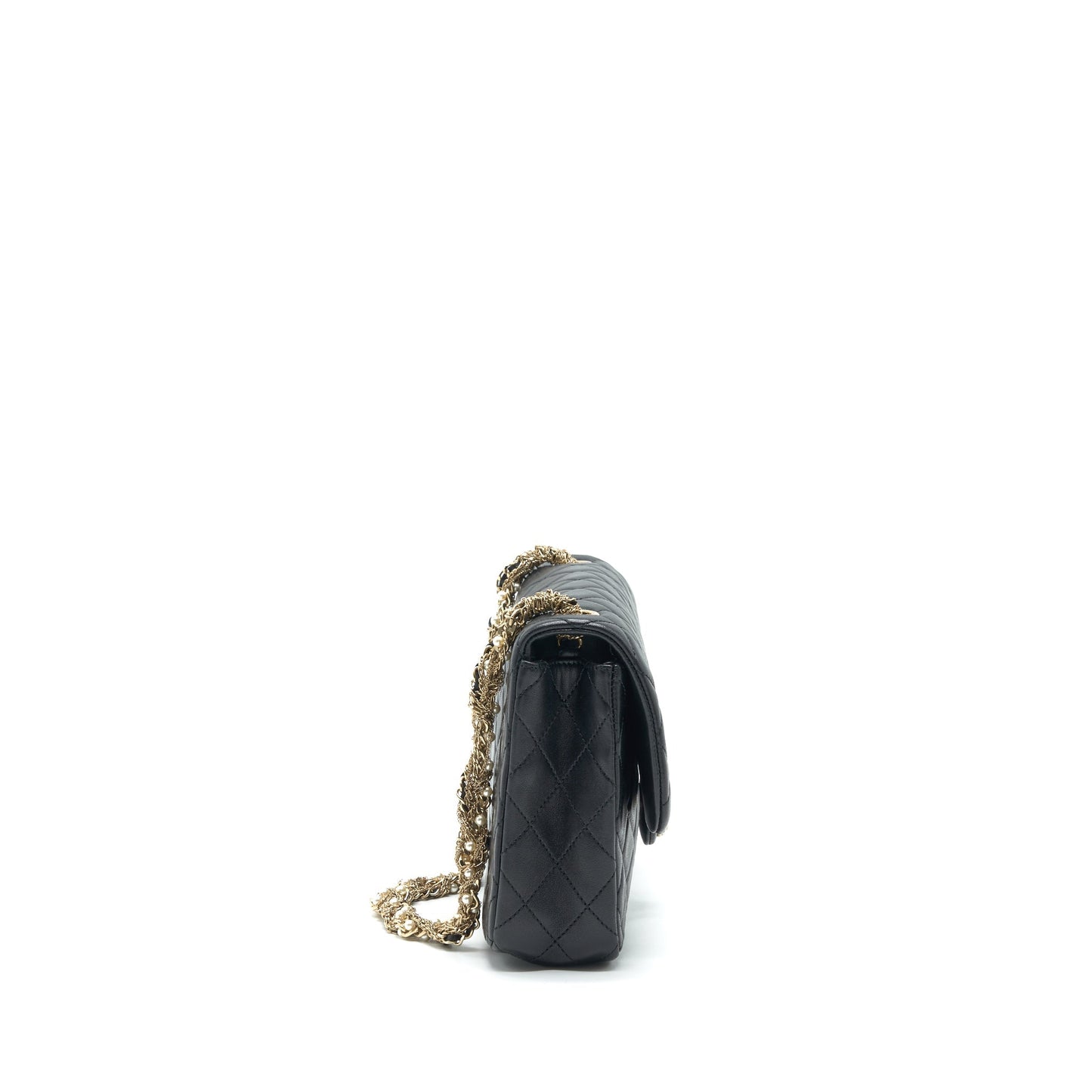 Chanel Quilted CC Pearl Logo Flap Shoulder Bag