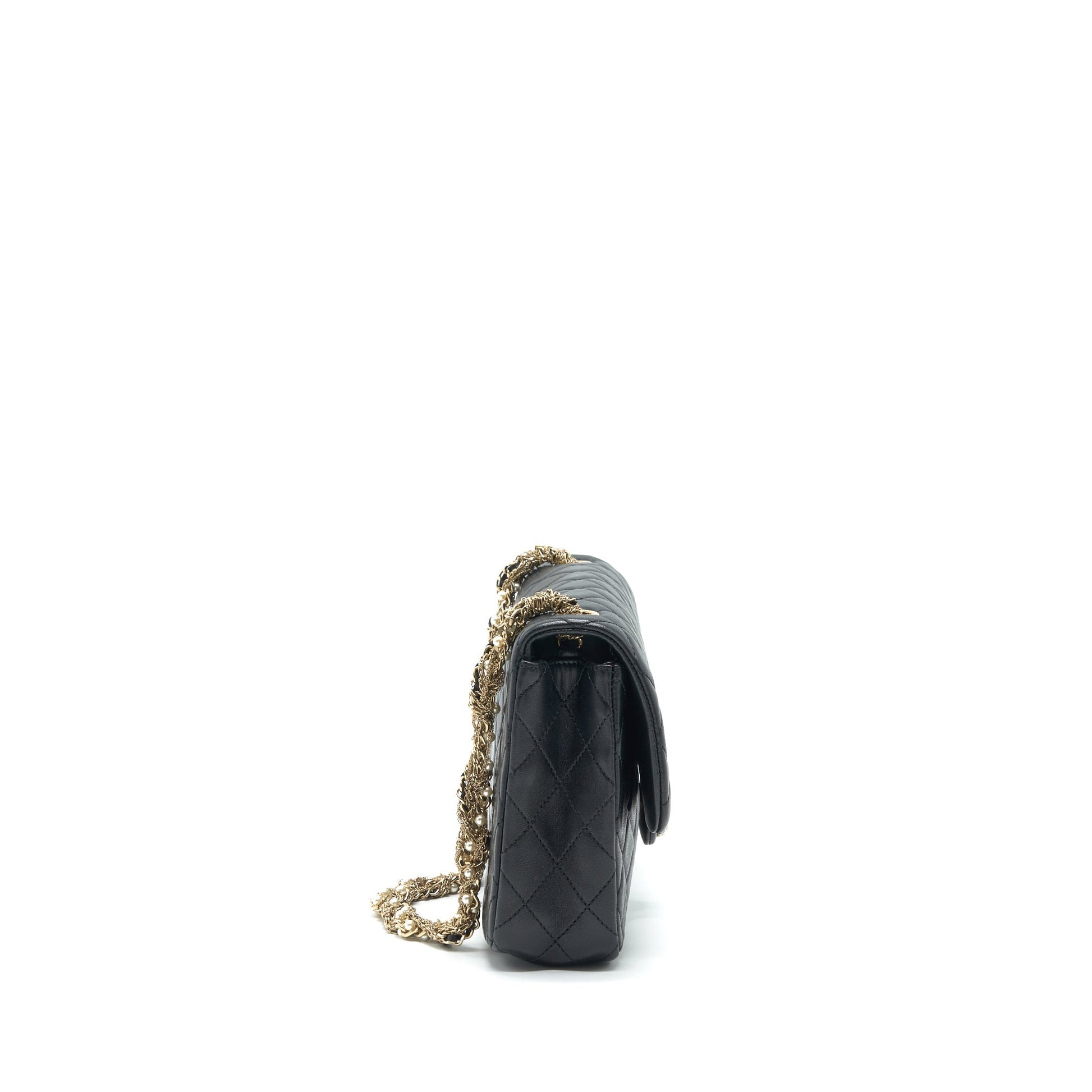 Chanel Quilted CC Pearl Logo Flap Shoulder Bag