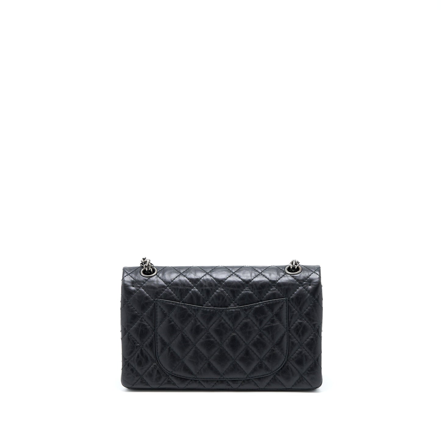 Chanel 2.55 Reissue Flap Aged Calfskin Ruthenium Black Small Shoulder Bag