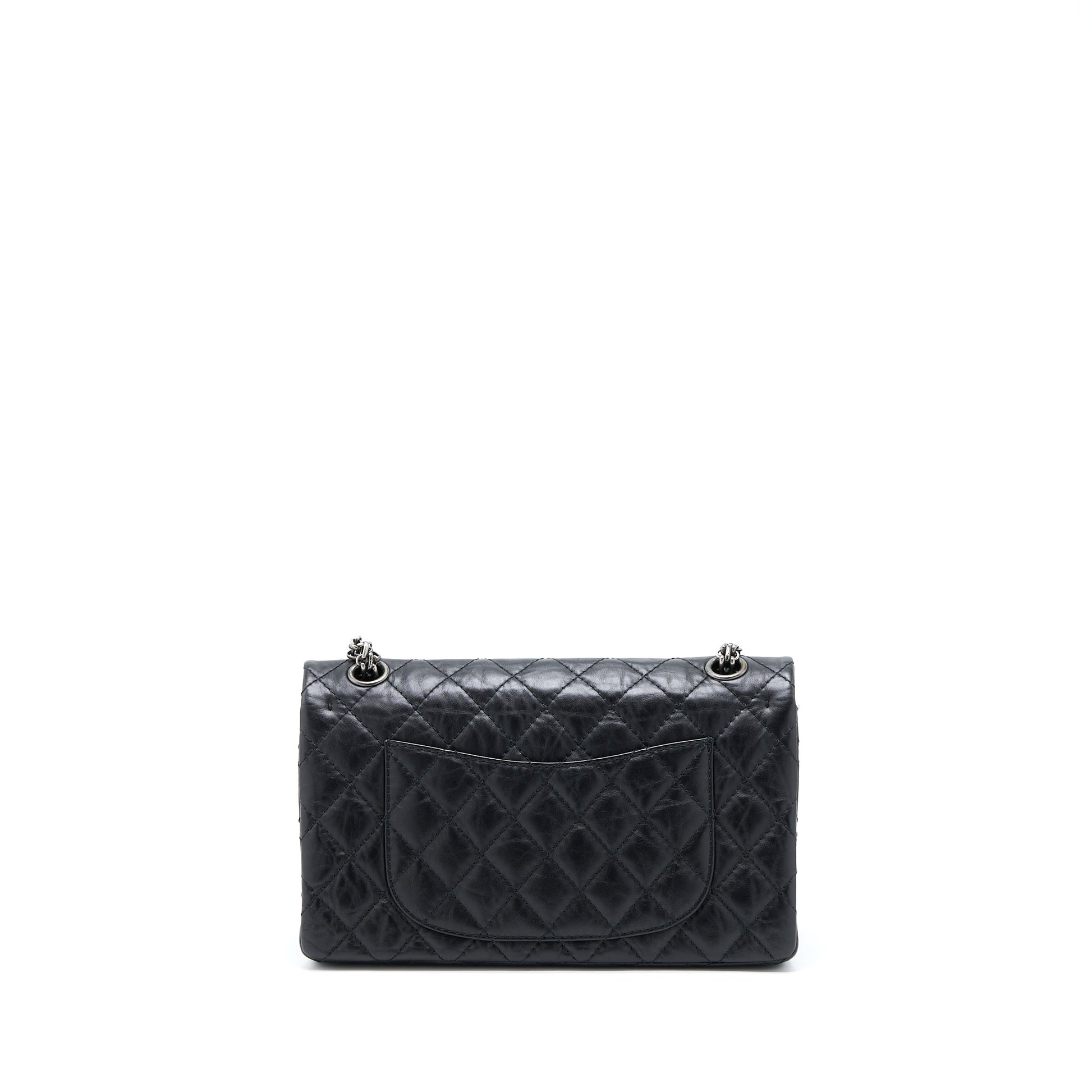 Chanel 2.55 Reissue Flap Aged Calfskin Ruthenium Black Small Shoulder Bag