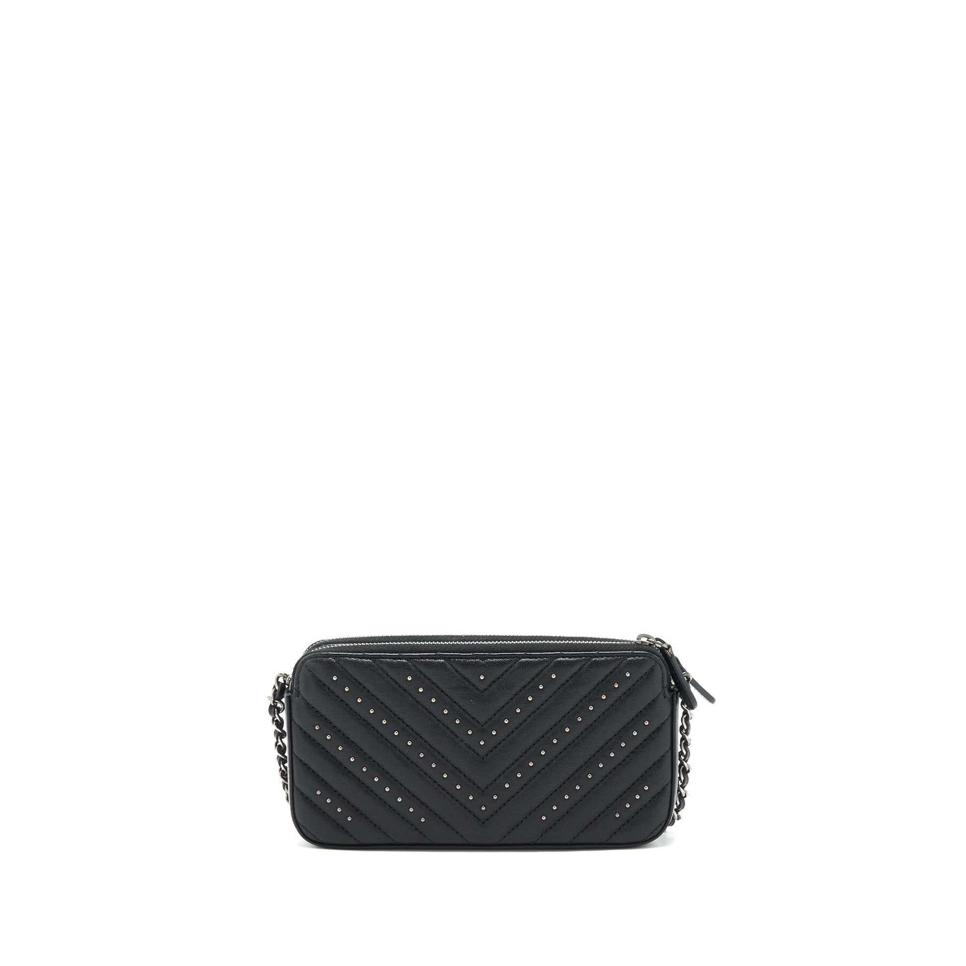 Chanel Reissue On Calfskin Ruthenium Hardware Black Wallet Case