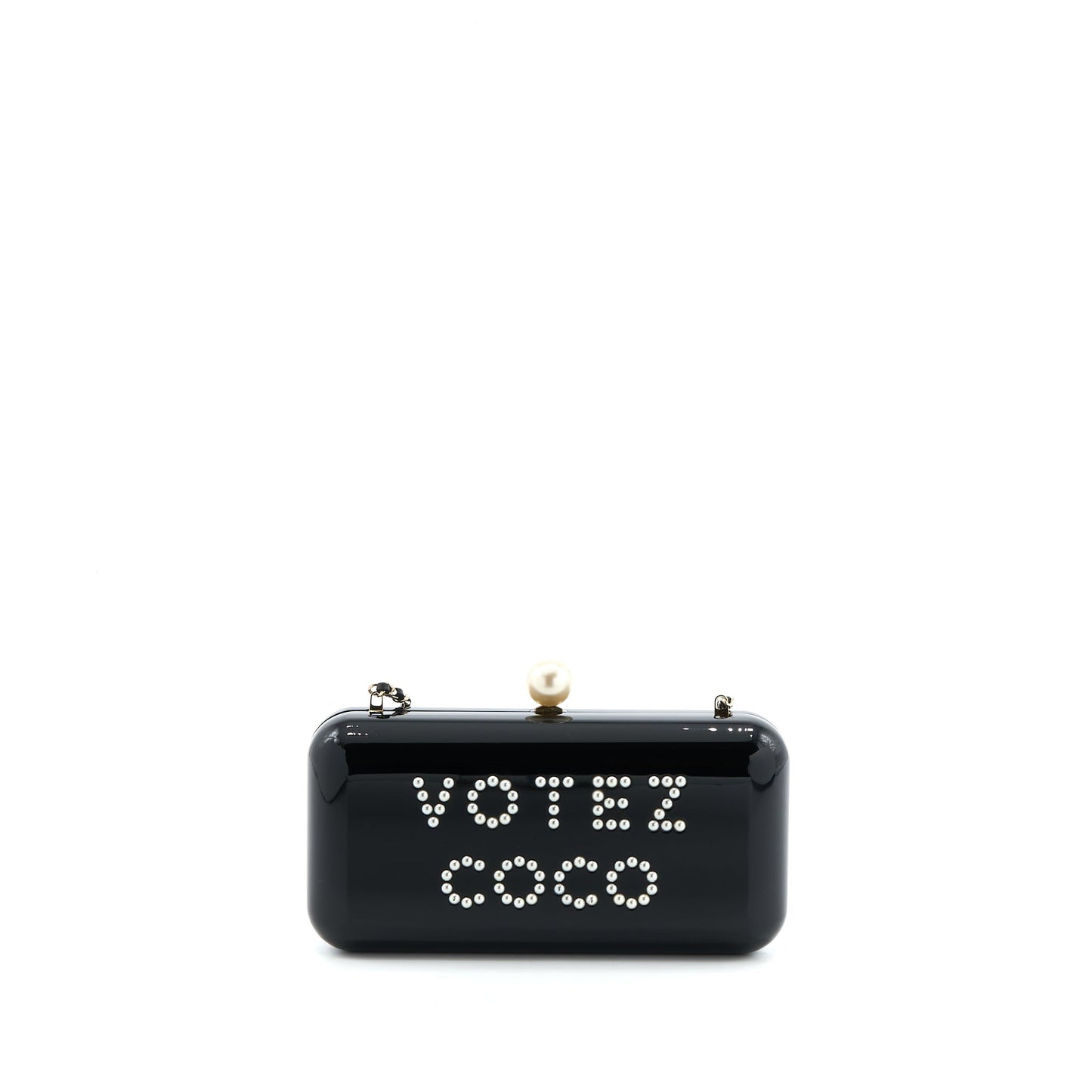 Chanel Votez Coco Evening LGHW Black Clutch Bag
