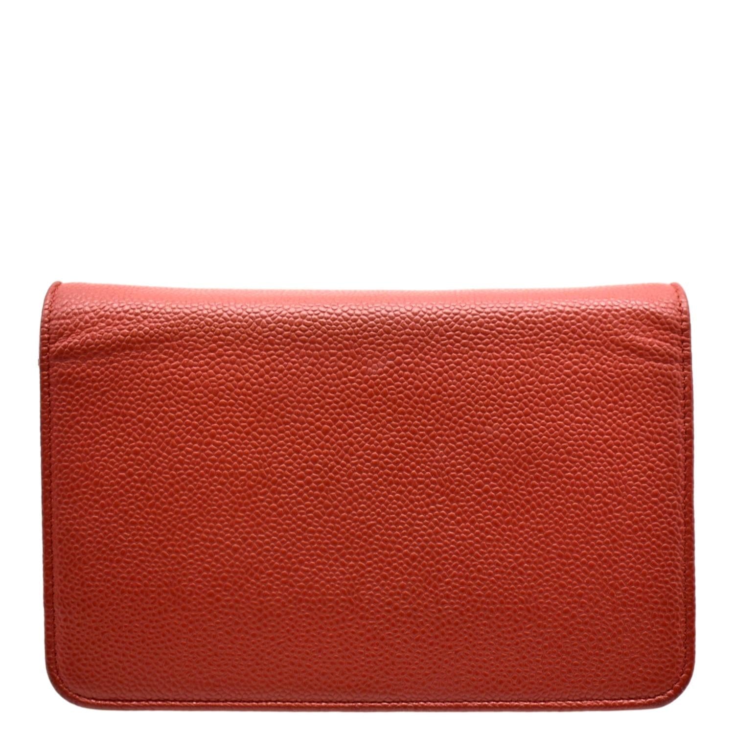 Chanel Timeless Woc Caviar Leather Wallet On Chain Shoulder Bag Red