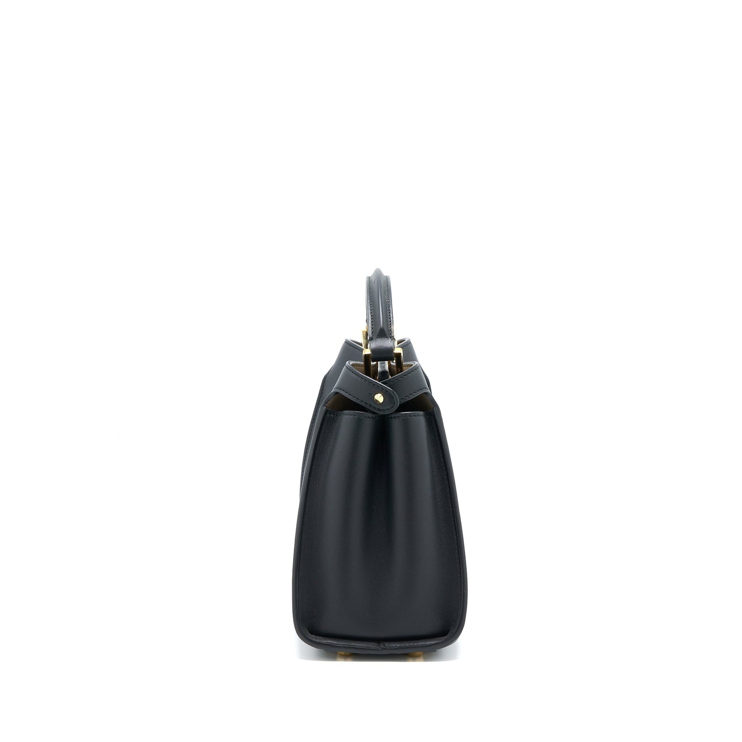 Fendi Peekaboo Iconic Purse Calfskin Black Small Travel Bag