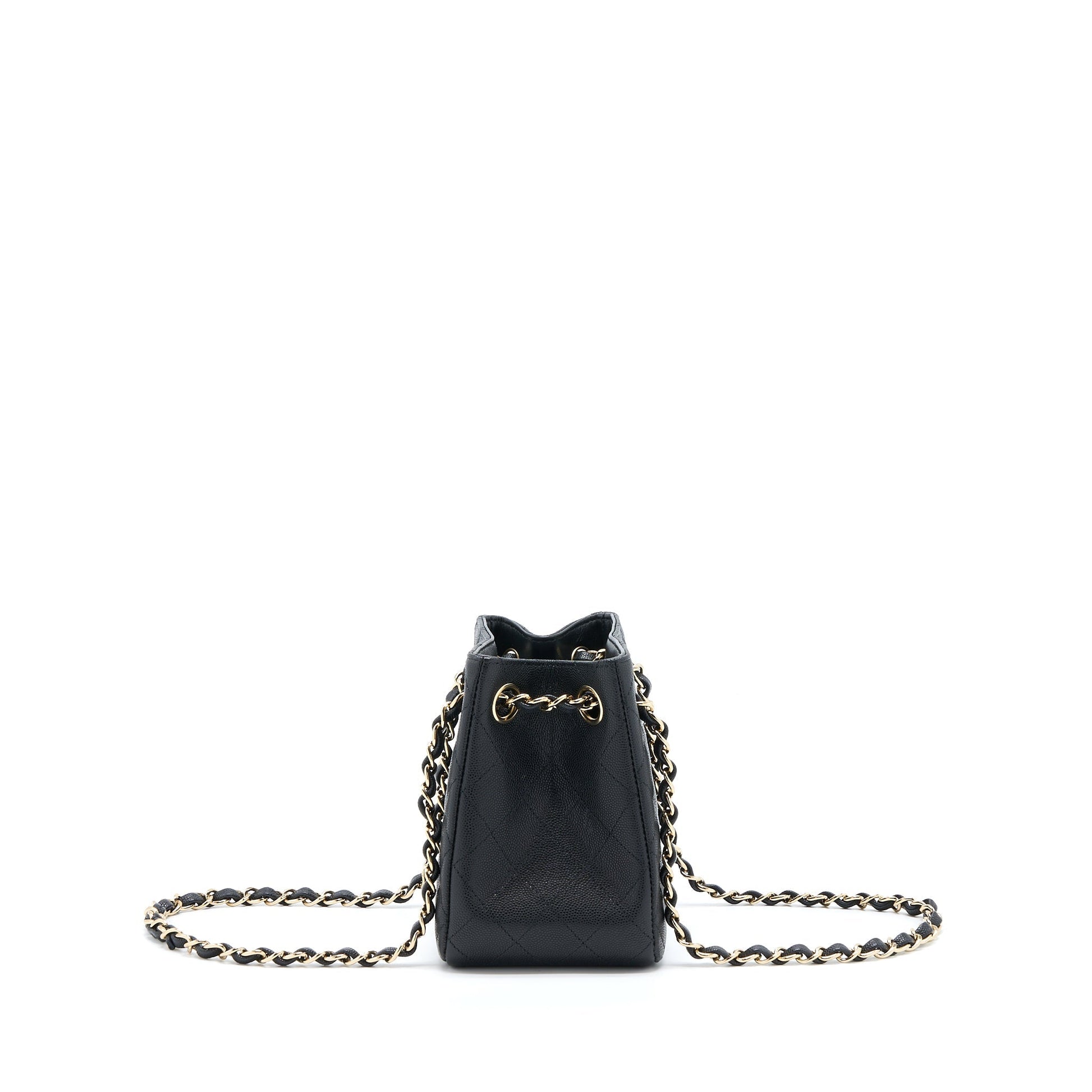 Chanel 22S Bucket Caviar LGHW Microchip Black Bucket Bag Lghw Microchip