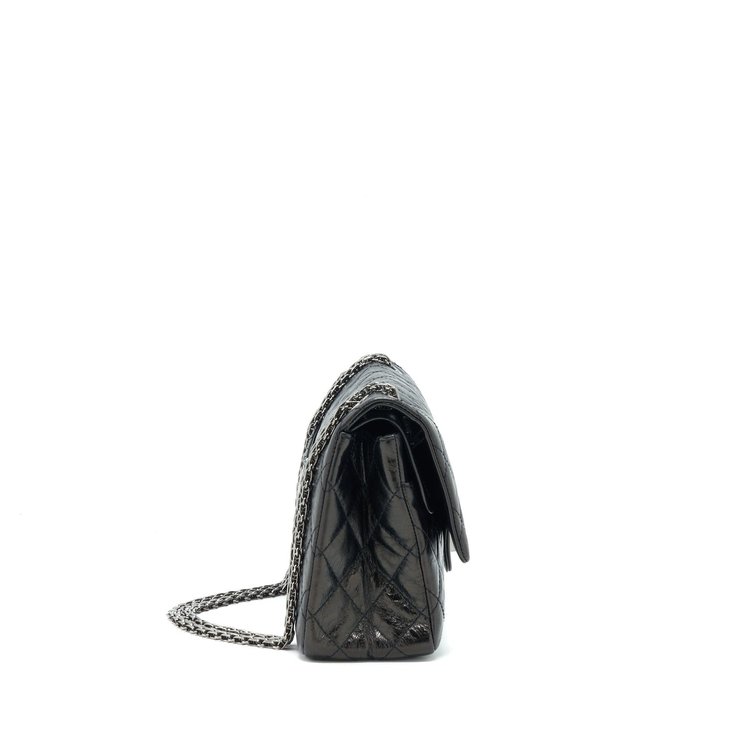 Chanel 2.55 226 reissue double Flap Calfskin Black Shoulder Bag