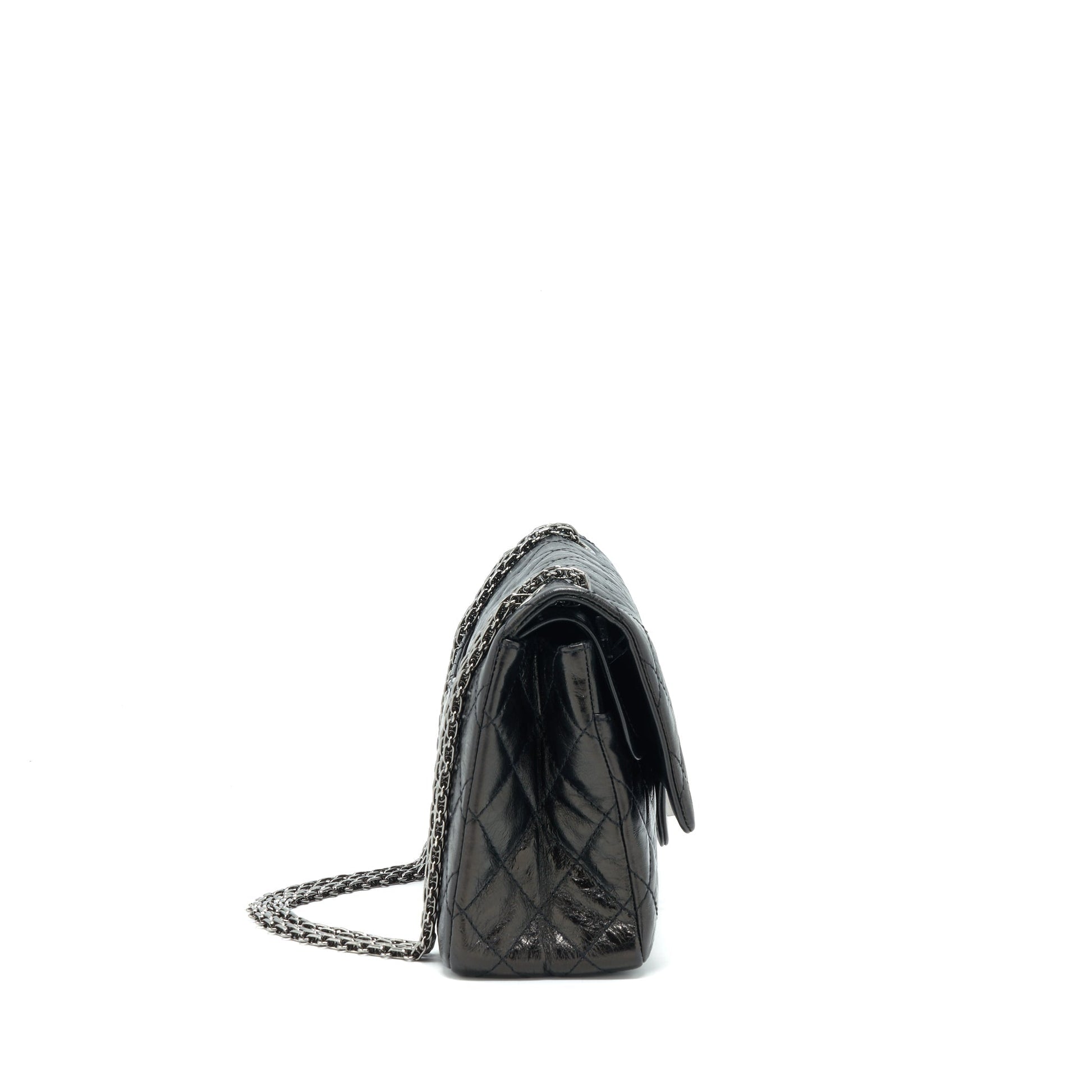 Chanel 2.55 226 reissue double Flap Calfskin Black Shoulder Bag