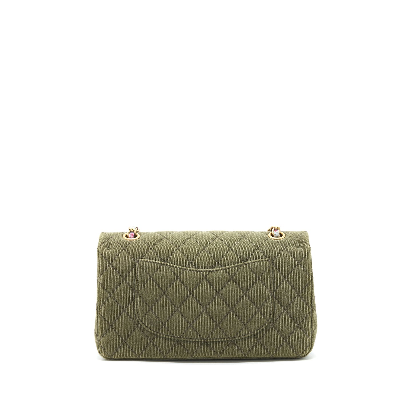 Chanel Cuba Charms Classic double flap GHW Green Canvas Key Chain