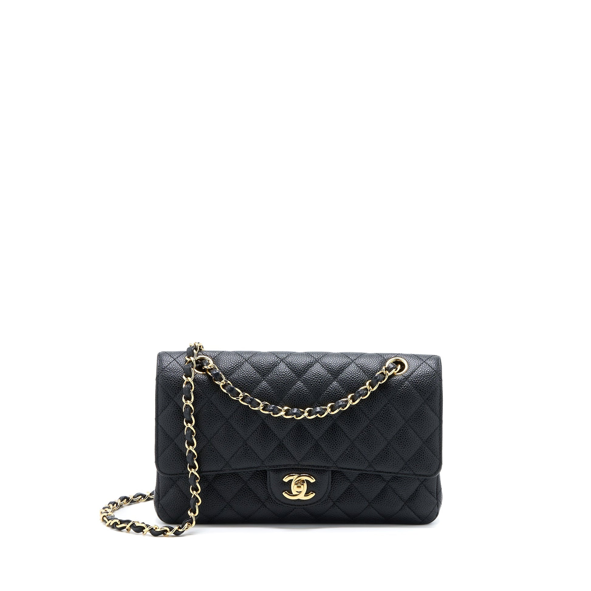 Chanel Classic Double Flap Caviar GHW Black Shoulder Bag Ghw 4
