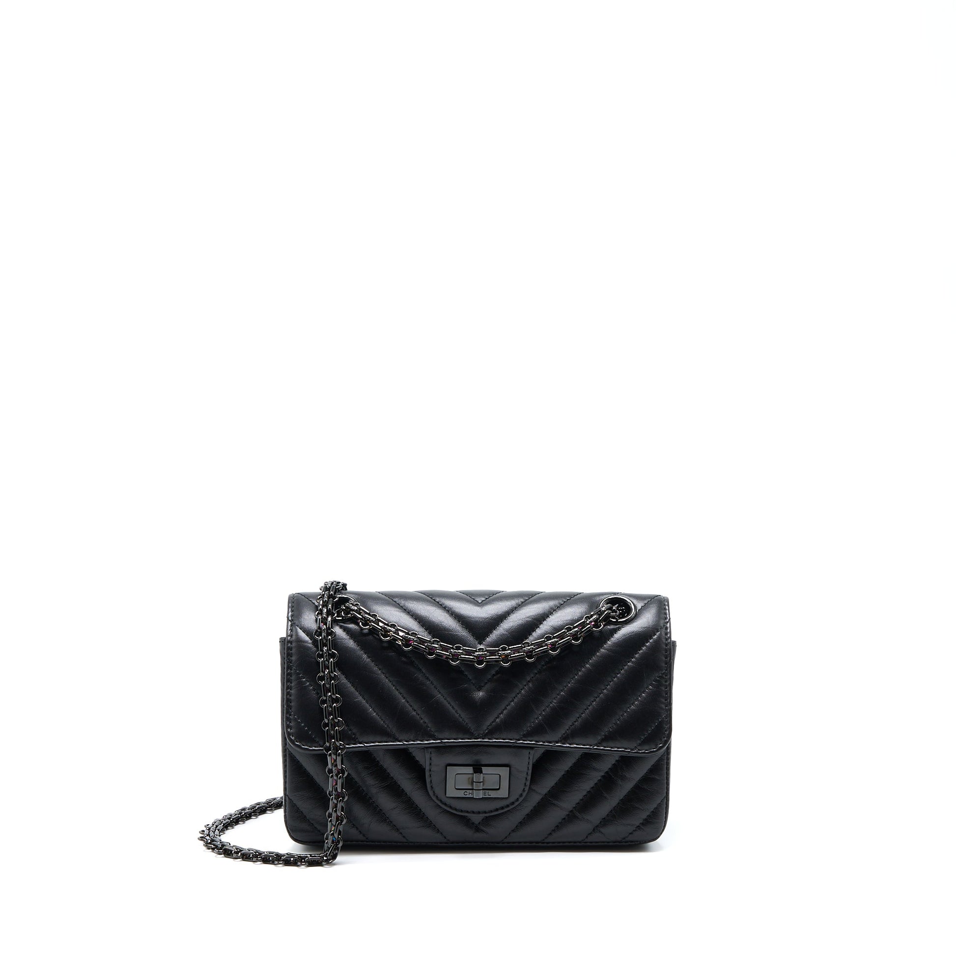 Chanel 2.55 Reissue Chevron Calfskin So Black Mini Bag