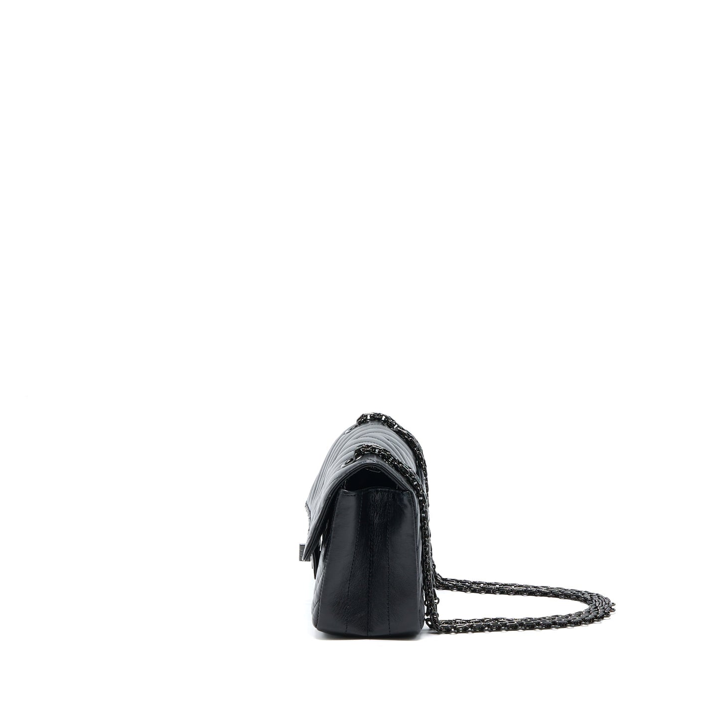 Chanel 2.55 Reissue Chevron Calfskin So Black Mini Bag