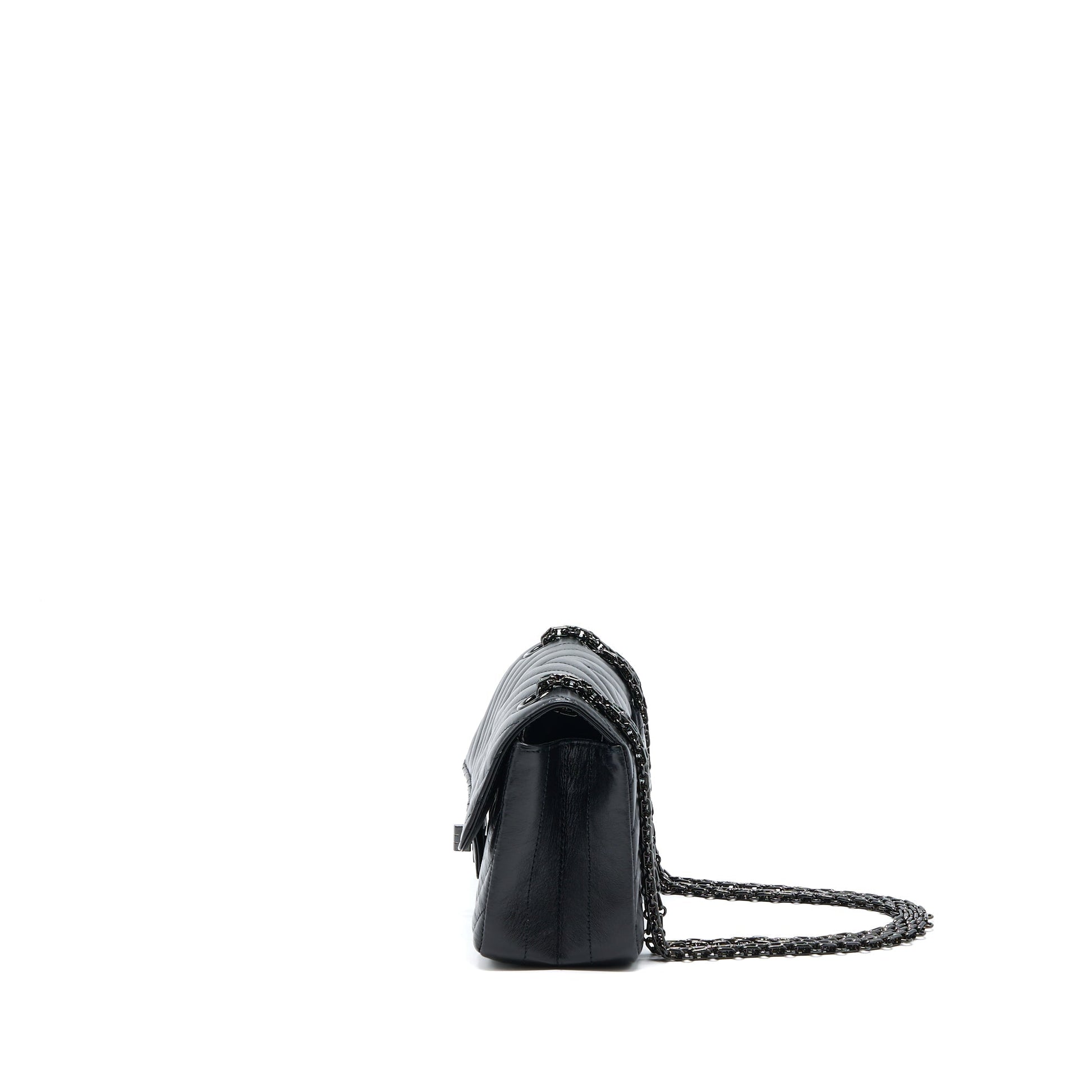Chanel 2.55 Reissue Chevron Calfskin So Black Mini Bag