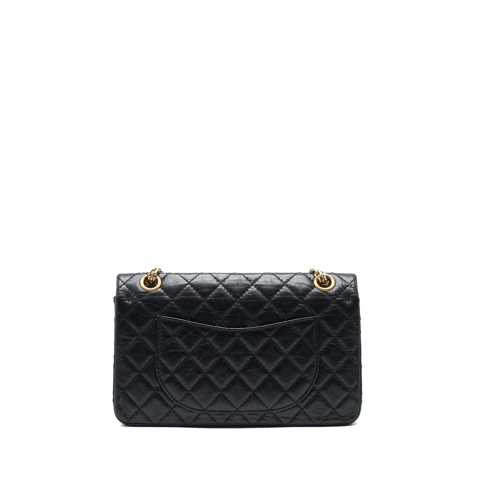 Chanel 2.55 225 reissue double flap aged Black Small Shoulder Bag