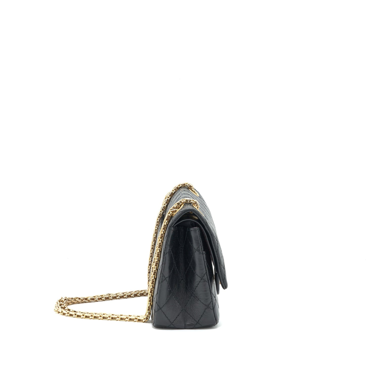 Chanel 2.55 225 reissue double flap aged Black Small Shoulder Bag