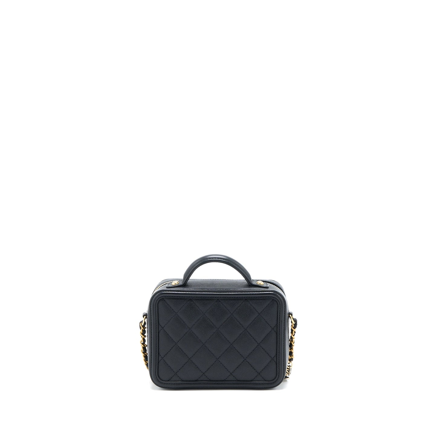 Chanel Filigree Vanity Caviar GHW Black Handbag