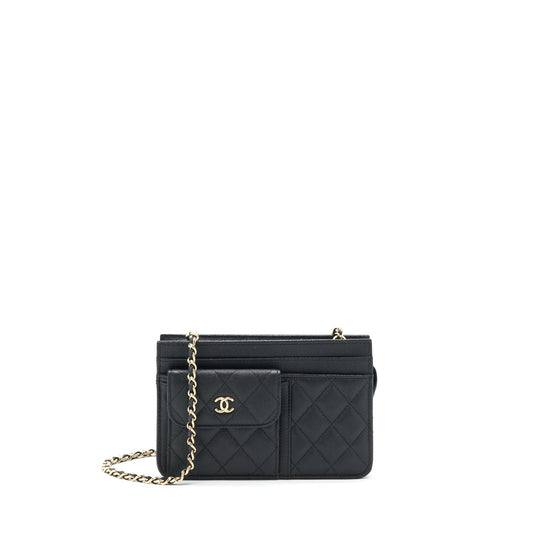 Chanel Caviar GHW Black Crossbody Bag
