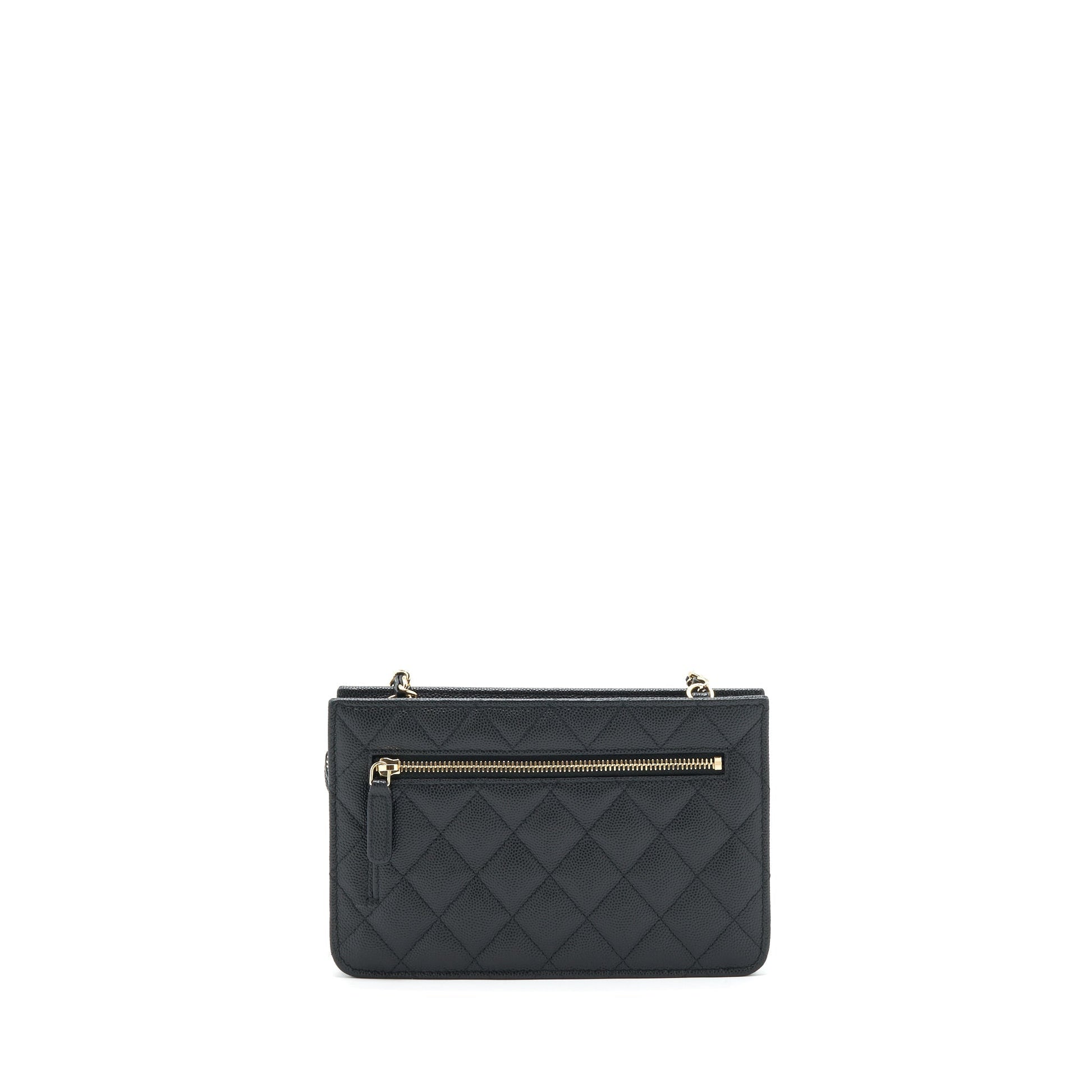 Chanel Caviar GHW Black Crossbody Bag