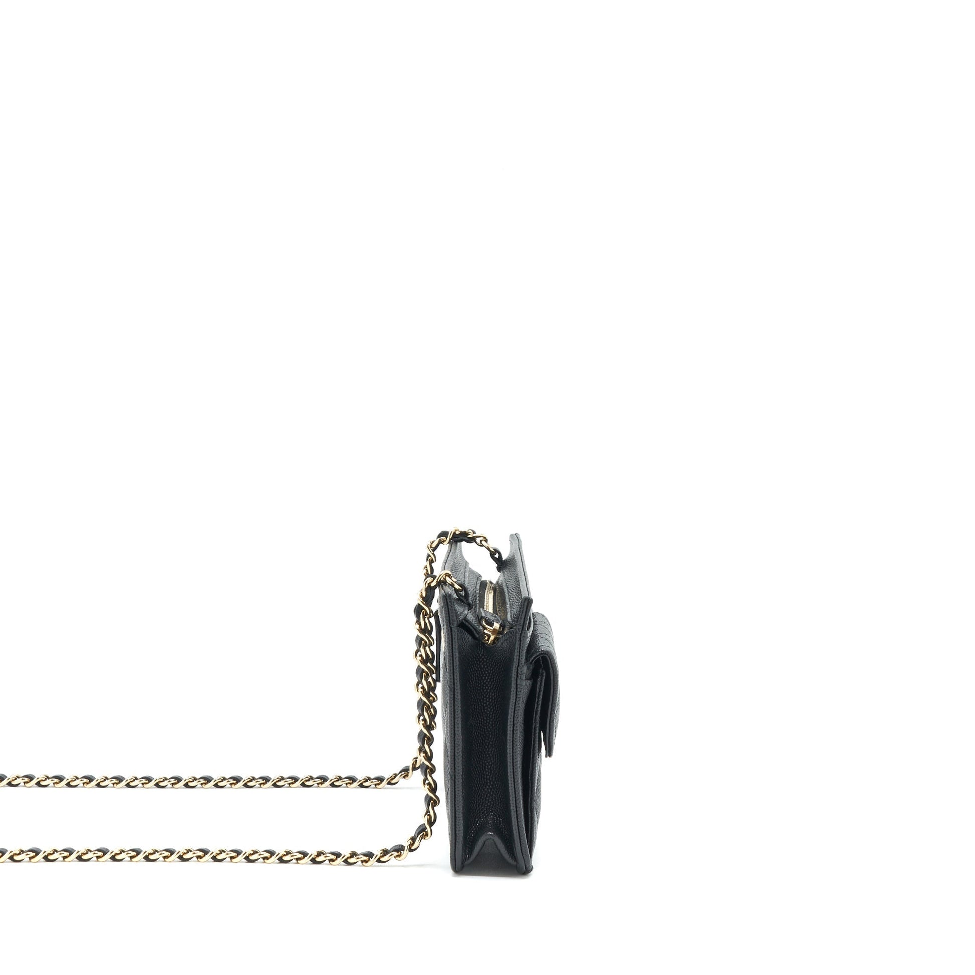 Chanel Caviar GHW Black Crossbody Bag