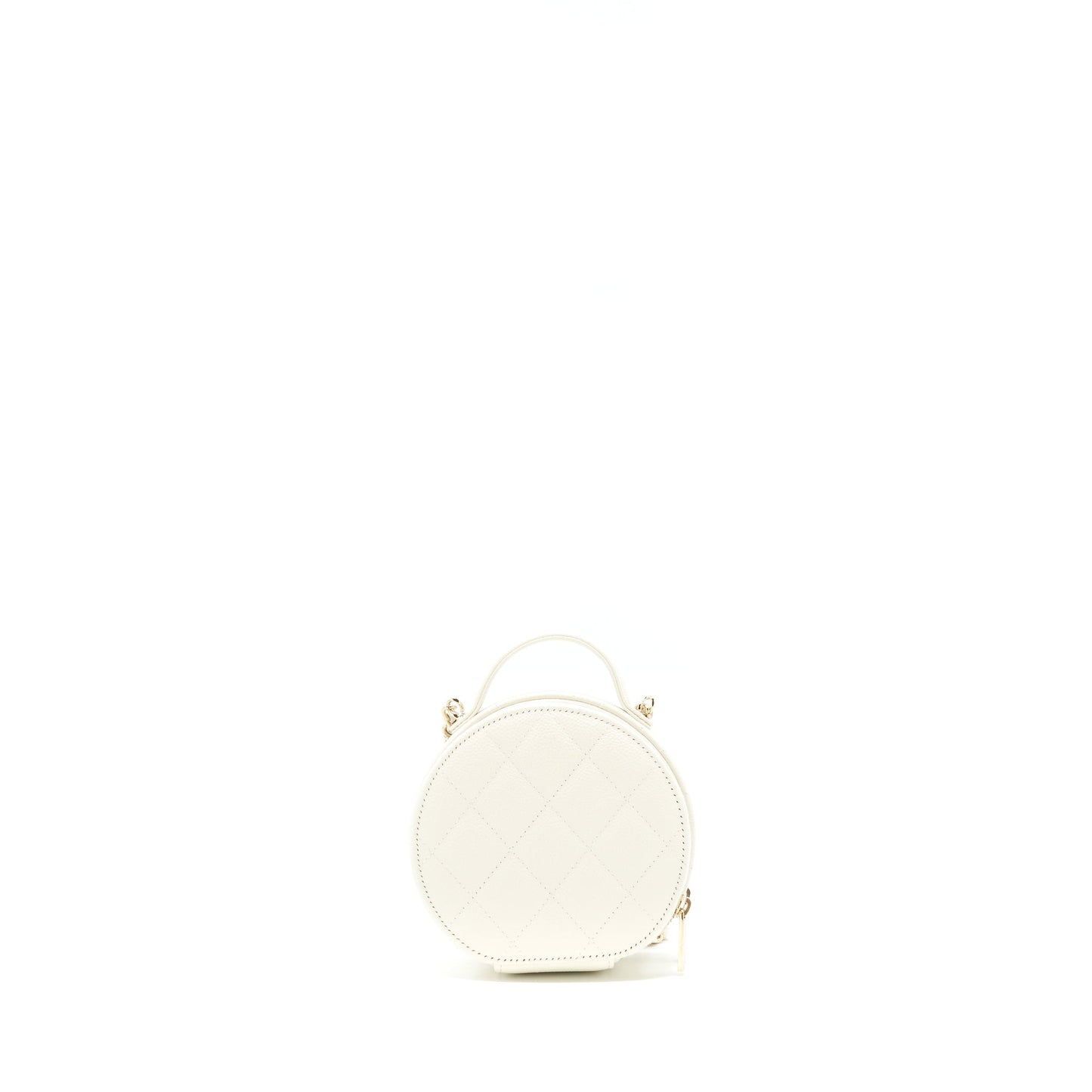 Chanel Caviar LGHW White Clutch Bag