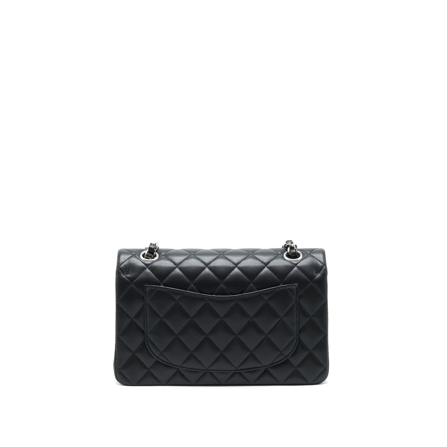 Chanel Classic Double flap Lambskin SHW microchip Black Small Shoulder Bag