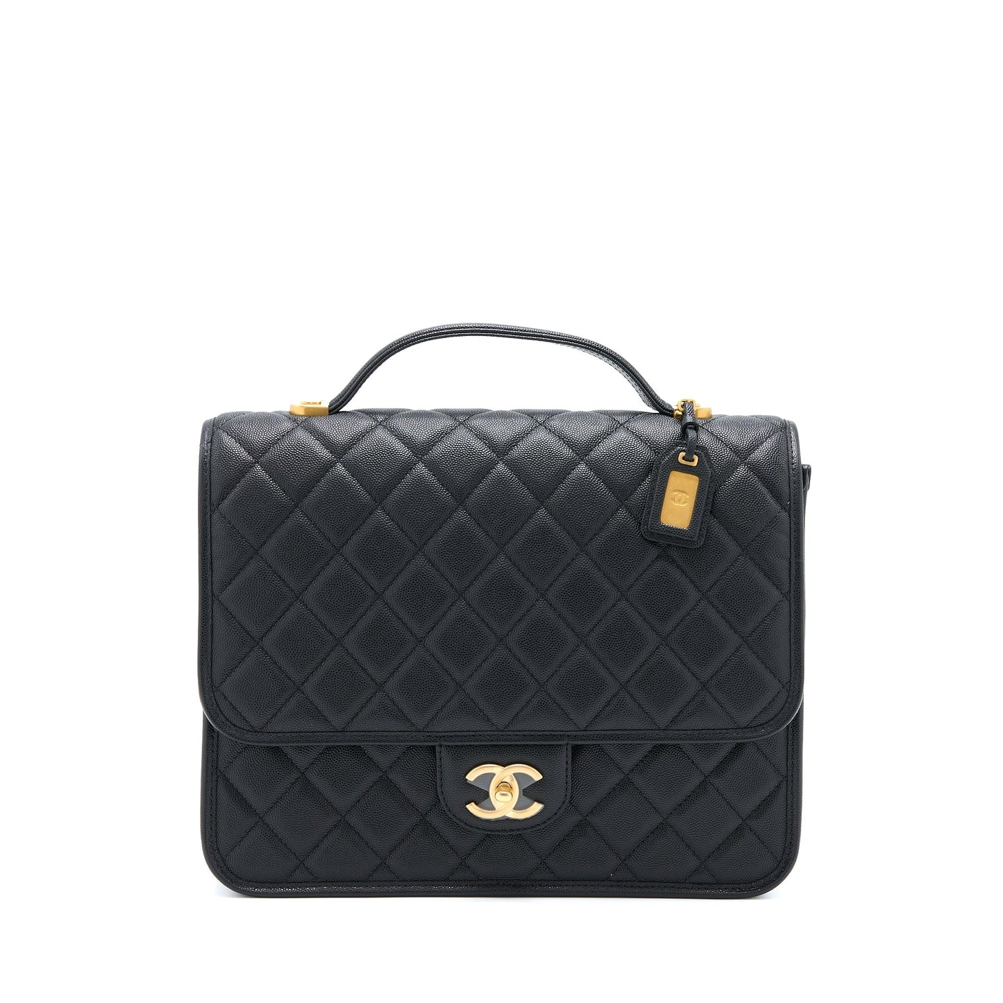 Chanel 22K Backpack Caviar Brushed GHW Microchip Black