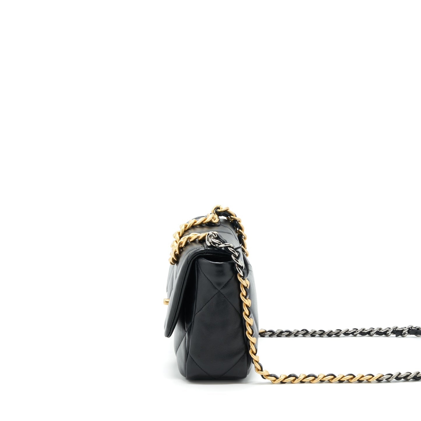 Chanel 19 Lambskin Hardware Multicolour Black Small Handbag