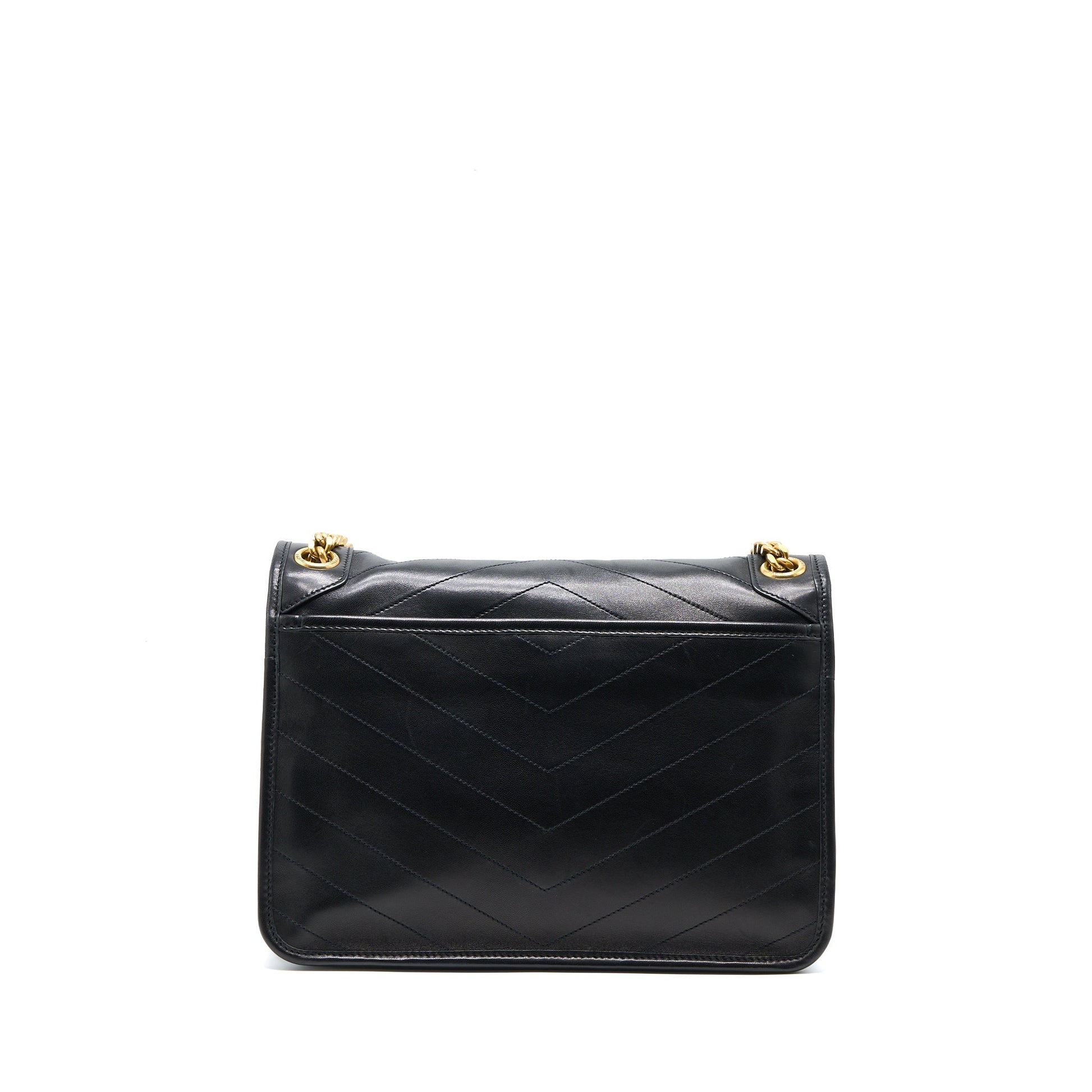 YSL Saint Laurent Saint Laurent Niki Purse Lambskin Travel Bag Black Medium
